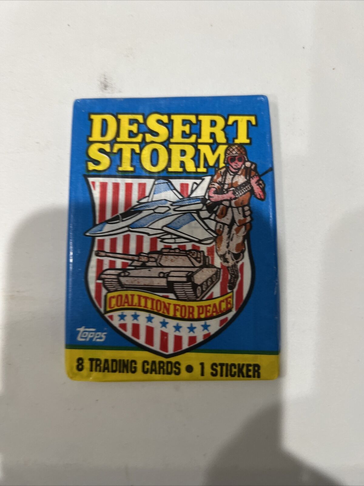 1991 Topps Desert Storm Trading Cards Sticker Coalition For Peace Unopened Pack