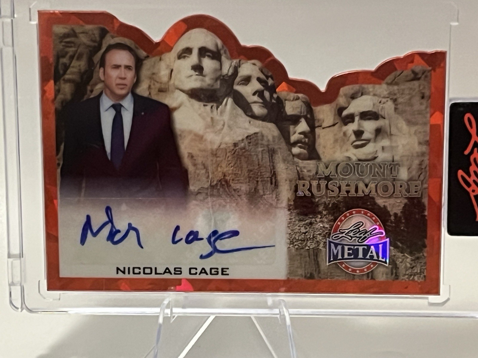 2026 Leaf Metal Presidents Day Nicolas Cage Auto Mount Rushmore Auto 1/1 MR-NC1 2026 Leaf Metal Presidents Day Nicolas Cage Auto Mount Rushmore Auto 1/1 MR-NC1