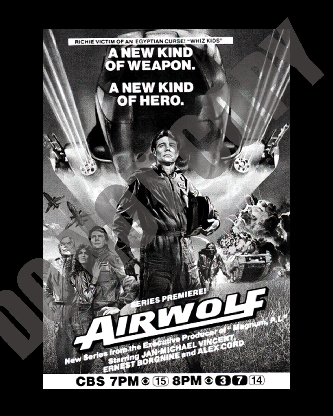 1984 Airwolf TV Show Series Premiere CBS Magazine Promo Ad 8x10 Photo 1984 Airwolf TV Show Series Premiere CBS Magazine Promo Ad 8x10 Photo