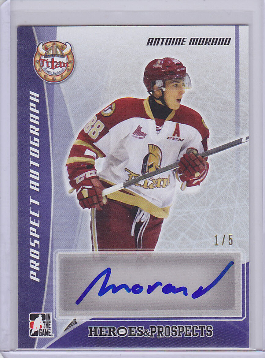 2016-17 Leaf ITG Heroes & Prospects Autograph ANTOINE MORAND #1/5 Auto 2016/17
