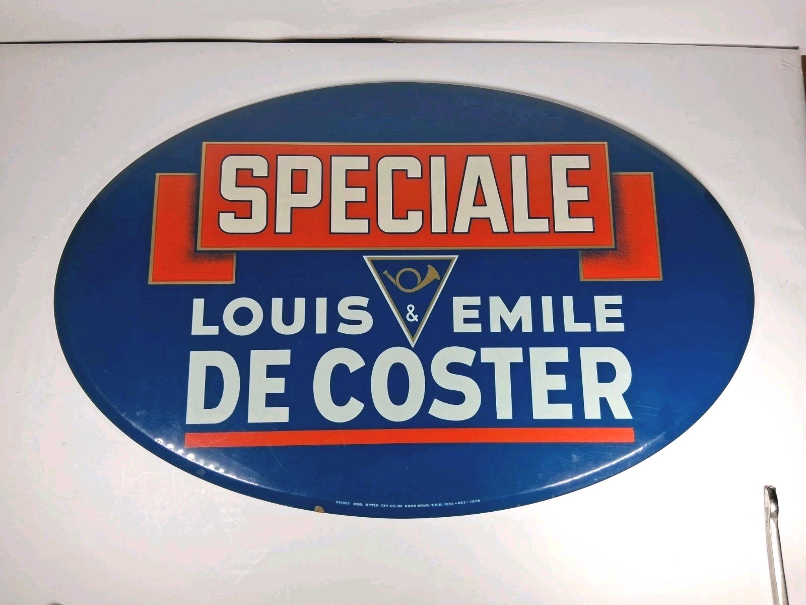 Rare Speciale Louis & Emile DeCoster Belgian Gueuze Beer Sign Vintage 12