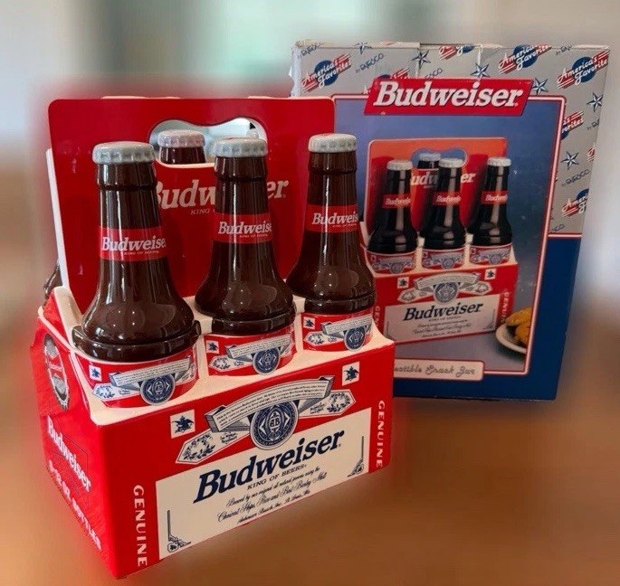 Budweiser Six Pack Cookie Jar Vintage 1998 New In Box Number On Bottom Budweiser Six Pack Cookie Jar Vintage 1998 New In Box Number On Bottom