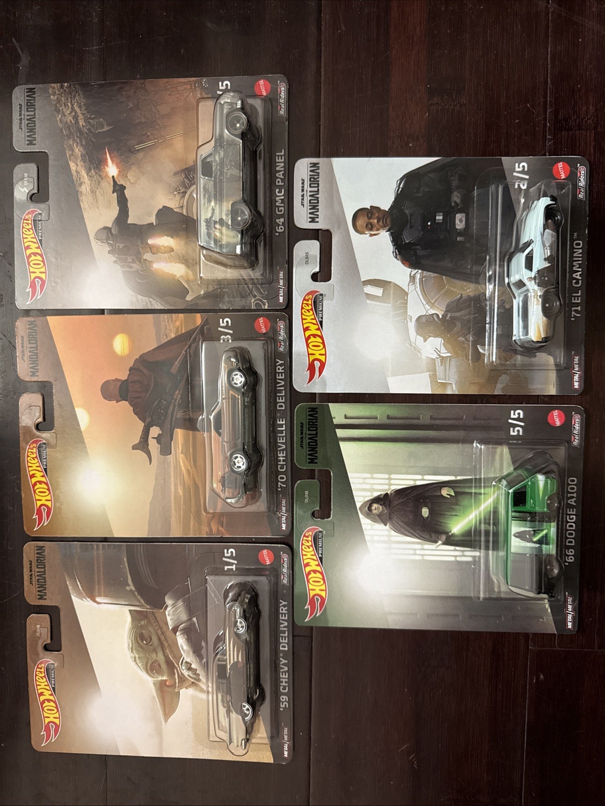 HOT WHEELS PREMIUM-2023 STAR WARS THE MANDALORIAN-Set Of Five Cars-COMPLETED New HOT WHEELS PREMIUM-2023 STAR WARS THE MANDALORIAN-Set Of Five Cars-COMPLETED New