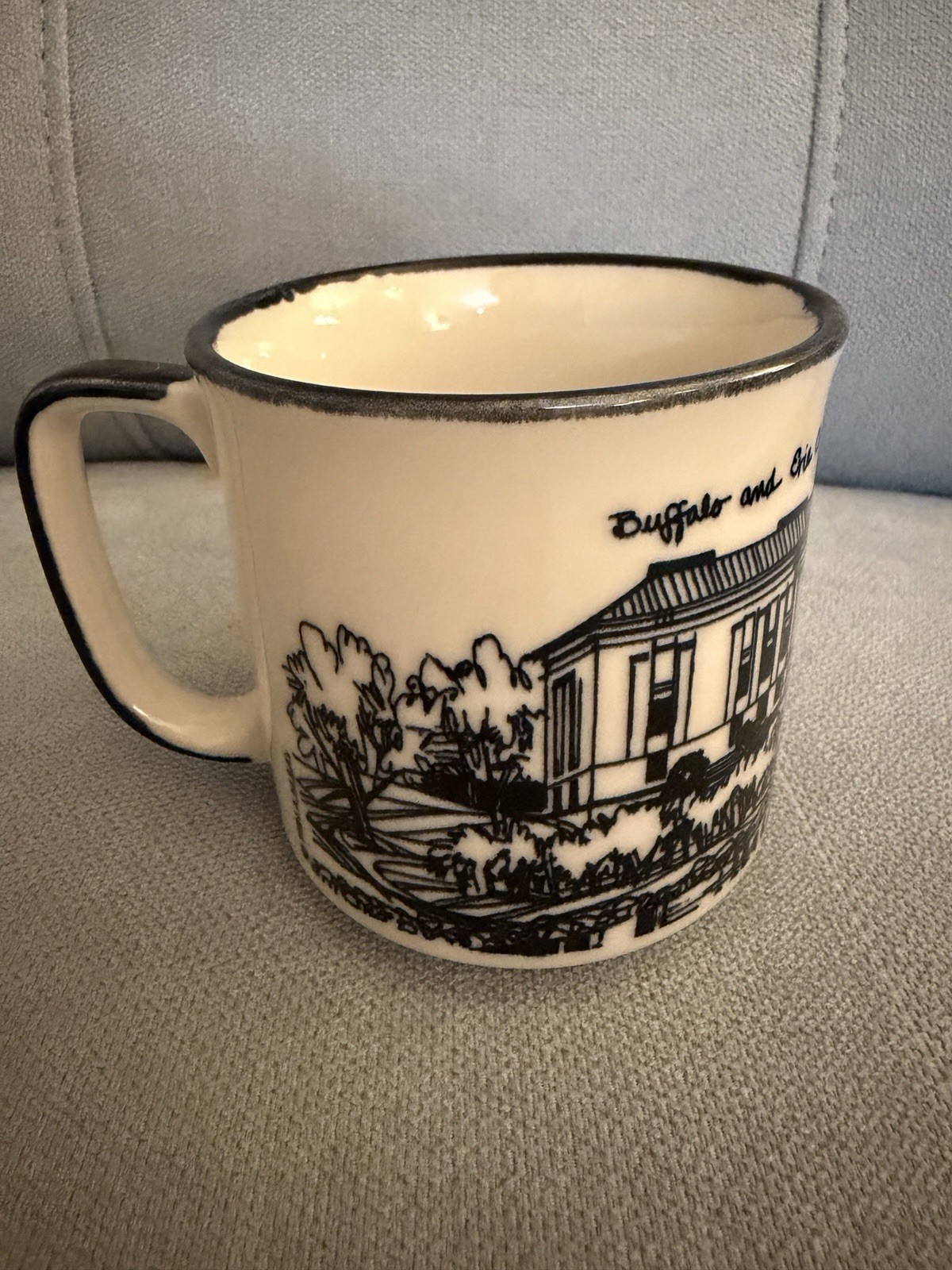 VINTAGE 1984 AM&A's BUFFALO NY SKETCH ERIE COUNTY HISTORICAL SOCIETY MUG VINTAGE 1984 AM&A's BUFFALO NY SKETCH ERIE COUNTY HISTORICAL SOCIETY MUG