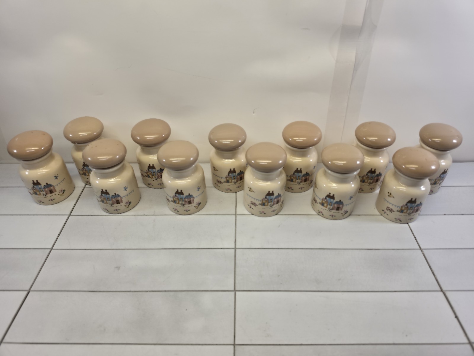 Vintage Certified International Heartland Spice Jars Set 12 Ceramic Canisters Vintage Certified International Heartland Spice Jars Set 12 Ceramic Canisters