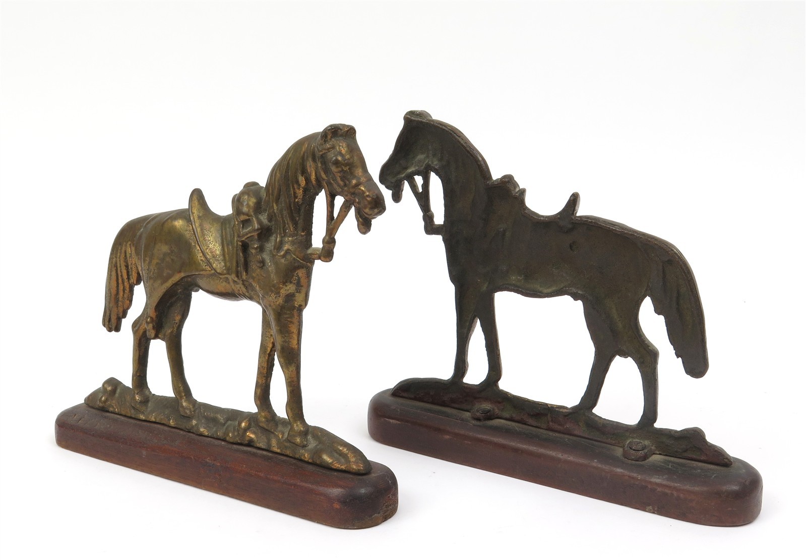 Brass Horse Mantle Decorations or Bookends 19th Century 9 Brass Horse Mantle Decorations or Bookends 19th Century 9