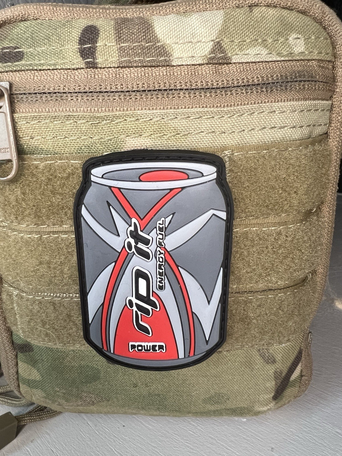 RIP IT Energy Drink PVC Military Morale Patch Military Deployment Patch, Veteran
