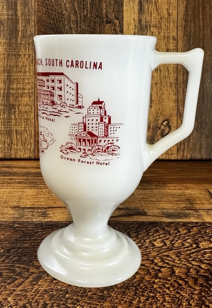VINTAGE MYRTLE BEACH GLASS CUP MUG THE PAVILION PATRICIA HOTEL OCEAN FOREST VINTAGE MYRTLE BEACH GLASS CUP MUG THE PAVILION PATRICIA HOTEL OCEAN FOREST