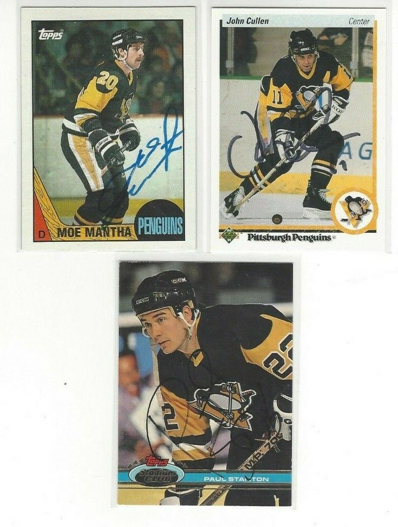 1990-91 Upper Deck #12 John Cullen Signed Hockey Card Pittsburgh Penguins