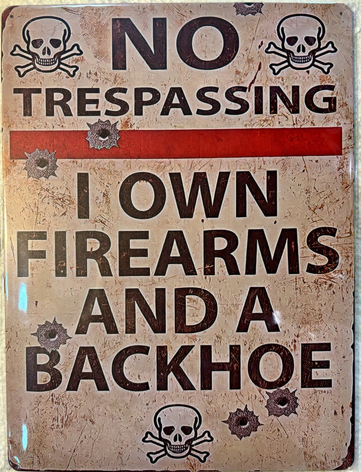 FREE SHIPPING BUY or make OFFER B4 it’s SOLD Guns Backhoe 12x16 TIN SIGN 73 FREE SHIPPING BUY or make OFFER B4 it’s SOLD Guns Backhoe 12x16 TIN SIGN 73