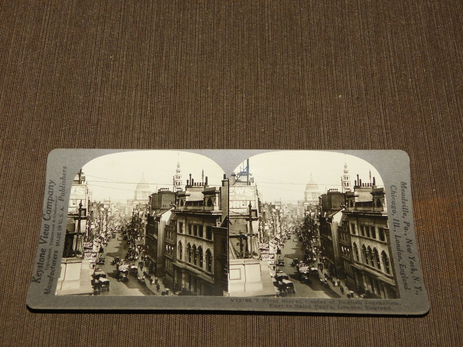 VINTAGE STEREOVIEW STEREOSCOPE CARD FLEET SAINT PAUL'S LONDON ENGLAND VINTAGE STEREOVIEW STEREOSCOPE CARD FLEET SAINT PAUL'S LONDON ENGLAND
