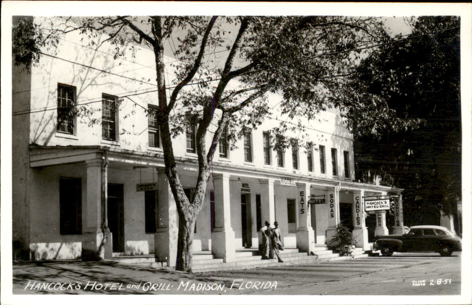 Madison FL Hotel and Grill Cline Photo c1951 Real Photo Vintage Postcard bhn