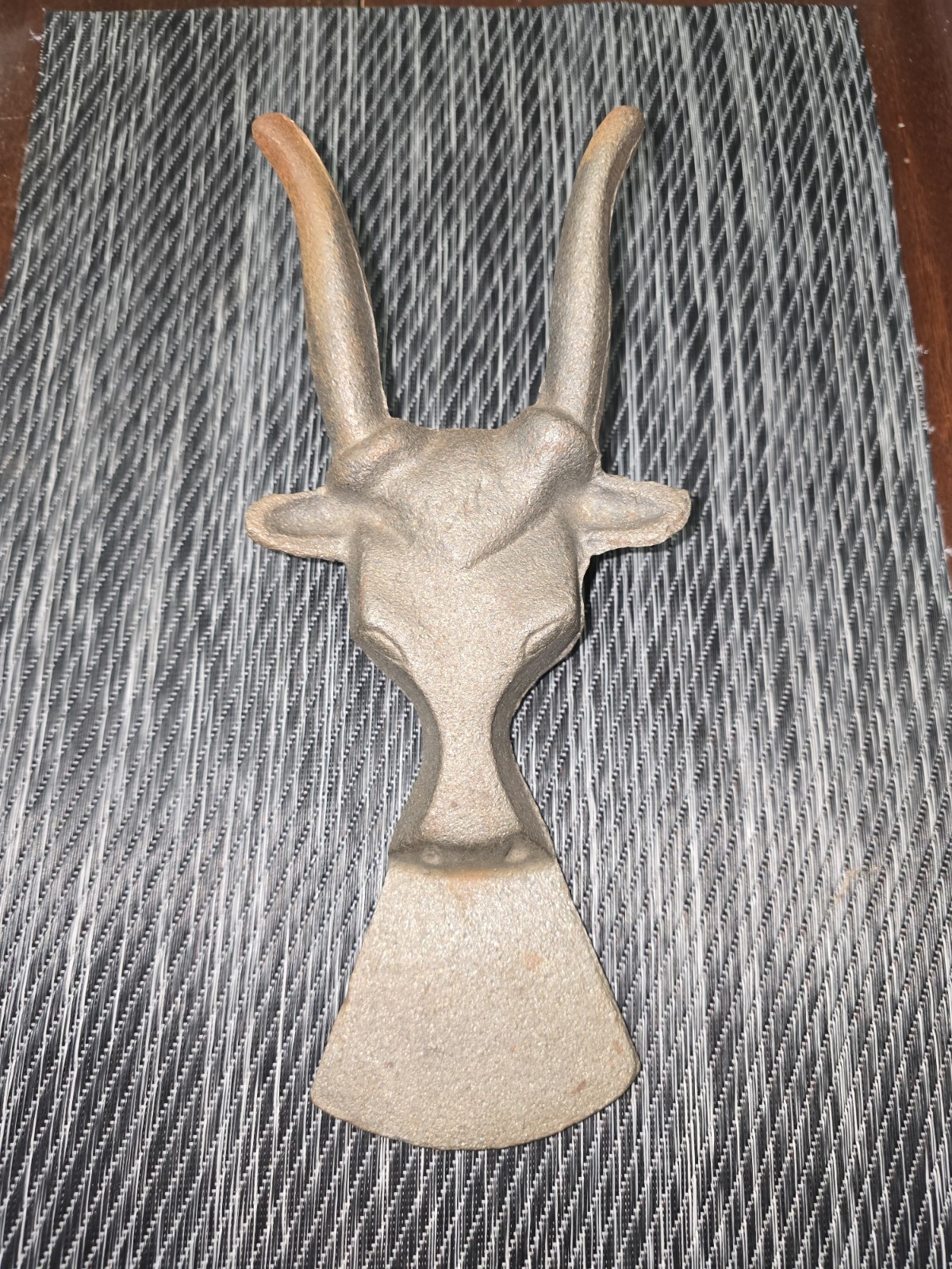 Vintage Aluminum Longhorn Steer Bull Door Stop Boot Jack Remover Boots Shoes