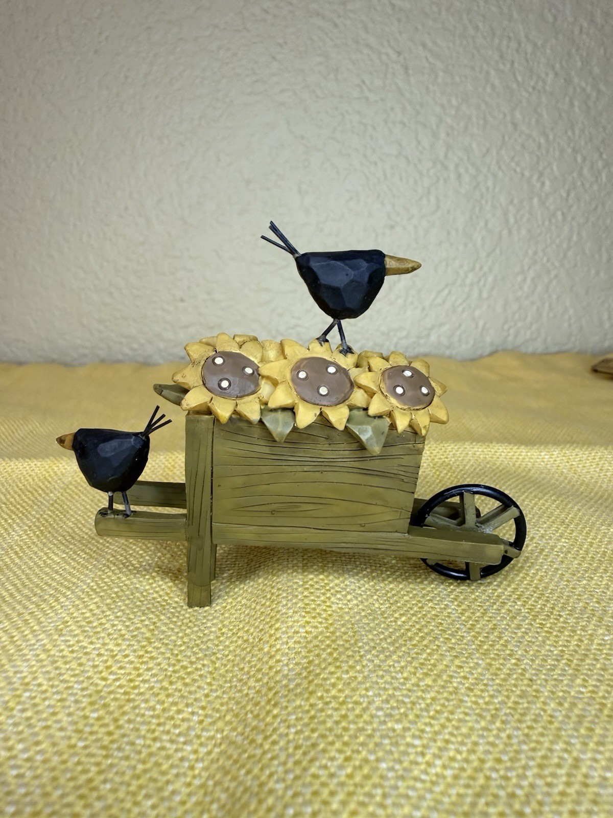 Blossom Bucket B Lloyd 2006 Crows In Wheel Barrow Sunflower NOS RARE Blossom Bucket B Lloyd 2006 Crows In Wheel Barrow Sunflower NOS RARE