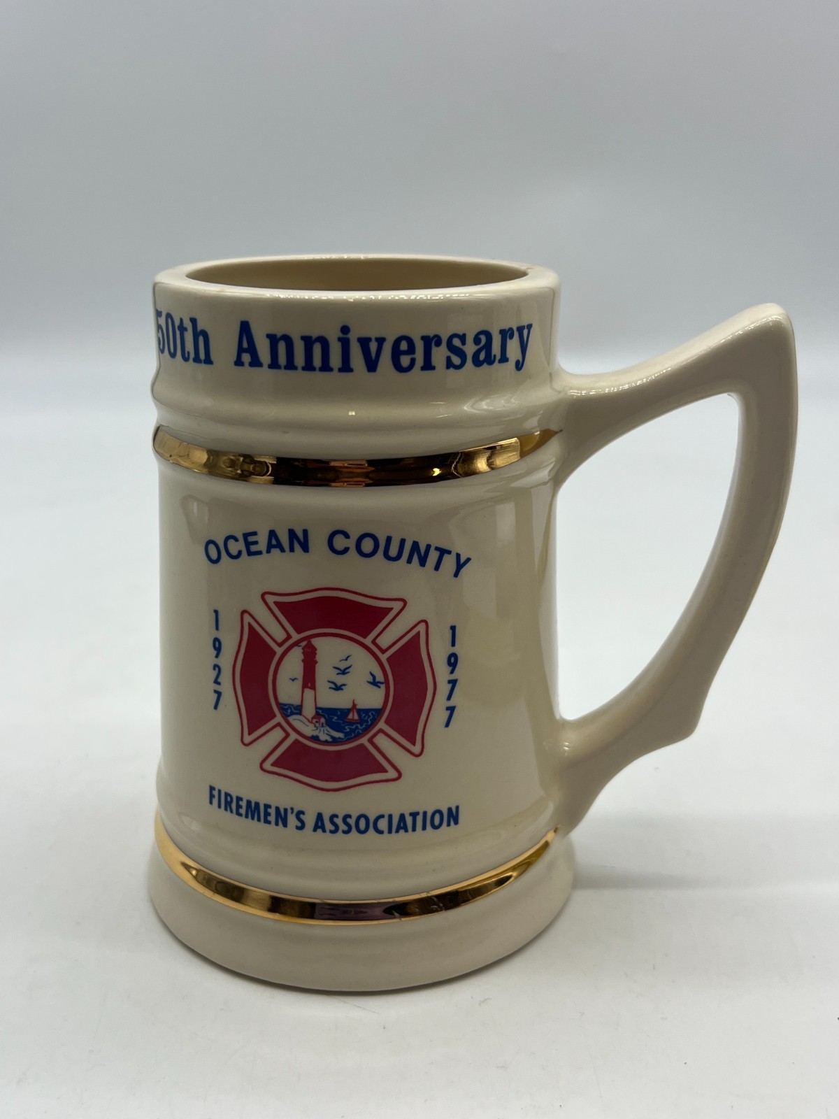 Vintage Cup Mug Beer Stein - Ocean County, 50th Anniversary 1927-1977 Vintage Cup Mug Beer Stein - Ocean County, 50th Anniversary 1927-1977