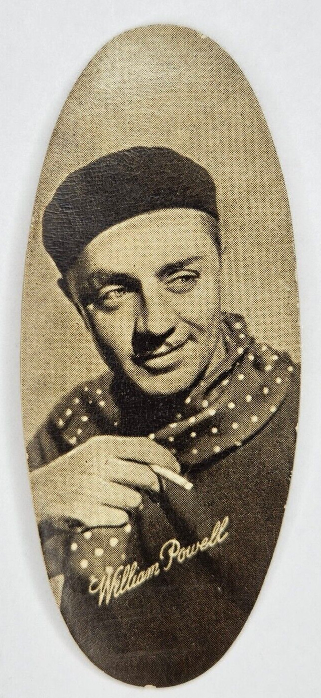 1934 Carreras Cigarettes Film Stars #6 WILLIAM POWELL Blank Back (B)