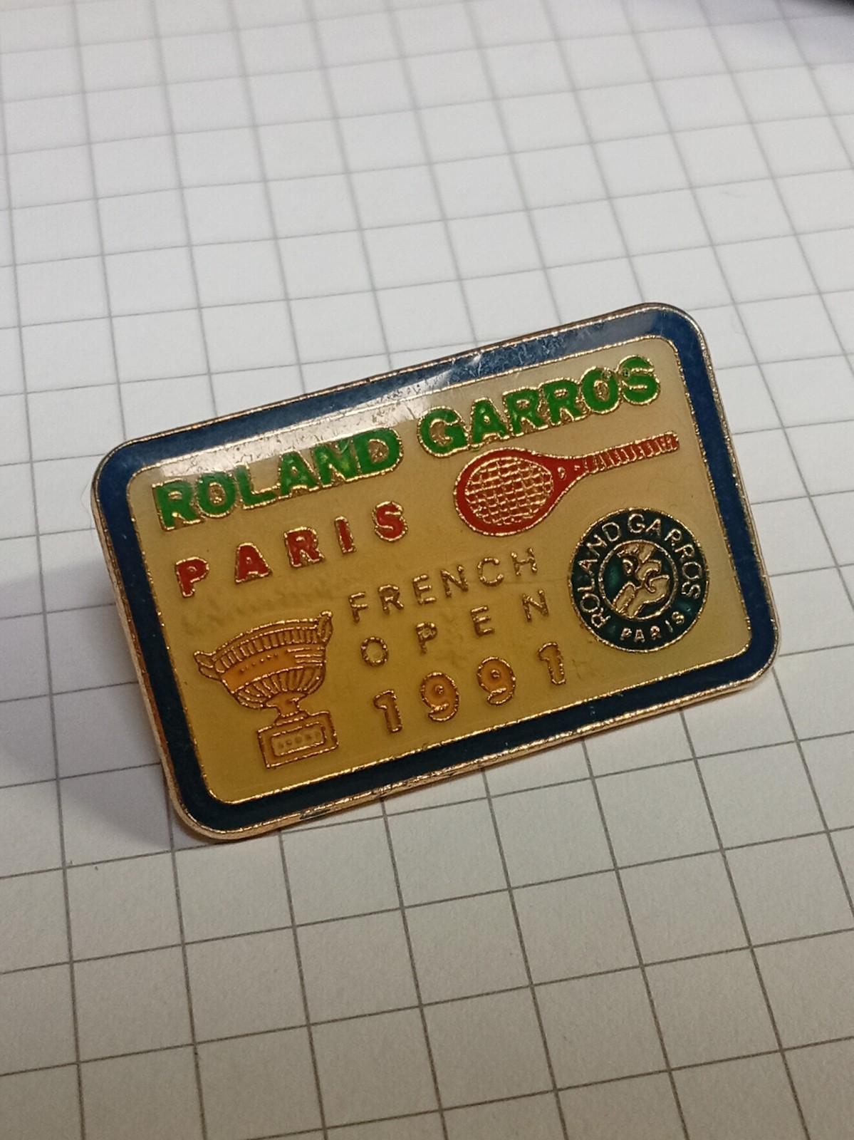 pin\'s roland garros french open 1991 ref 3961 pin\'s roland garros french open 1991 ref 3961