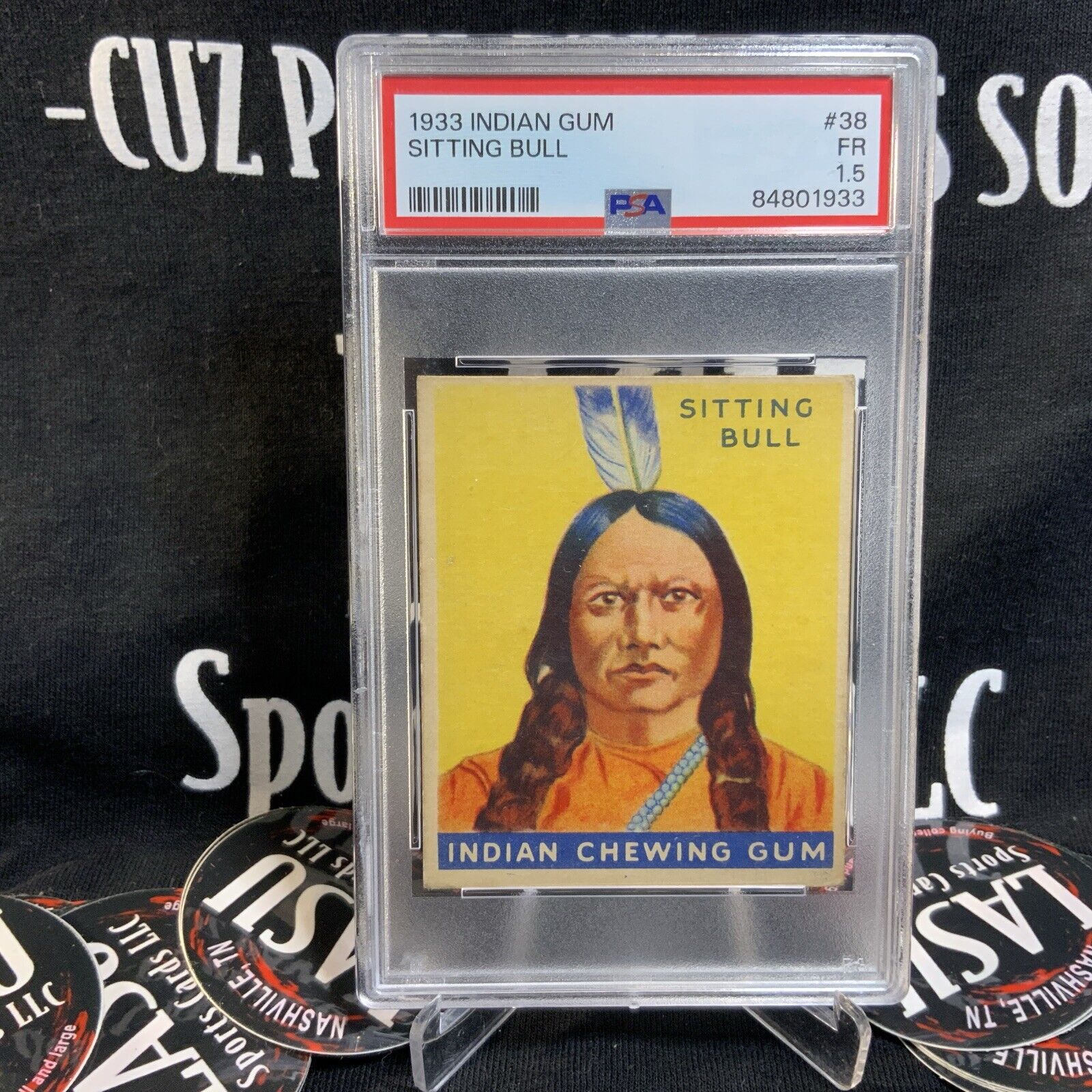 1933 Goudey Indian Gum #38 Sitting Bull (PSA 5 EX) Sioux Chief