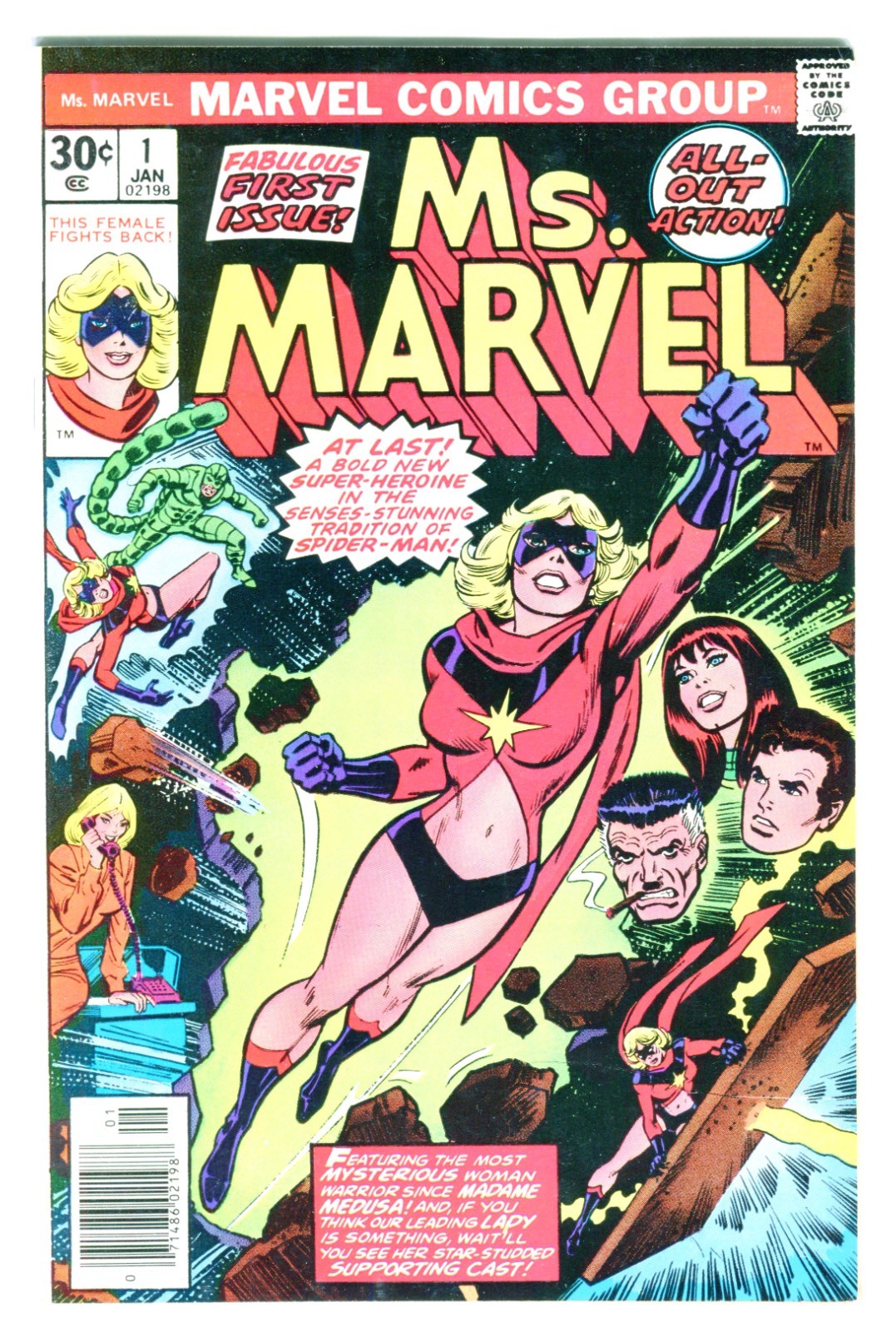 “Ms. Marvel” #1 Jan 1977 Marvel Comics Key Bronze Age Carol Danvers 1st Appear “Ms. Marvel” #1 Jan 1977 Marvel Comics Key Bronze Age Carol Danvers 1st Appear