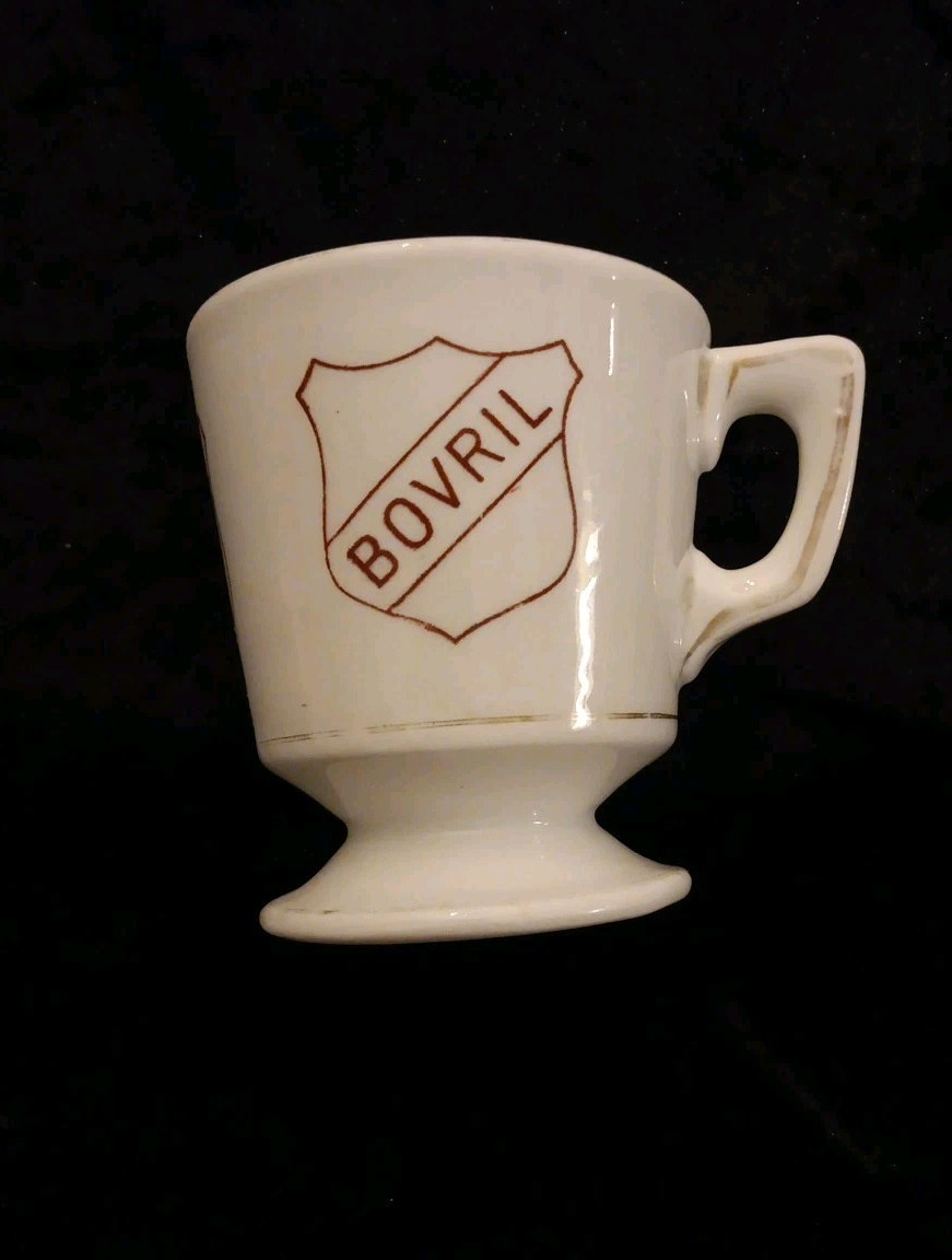 Vtg 1930s Bovril Pedestal Mug Antique Promotional Advertising Cup No Makers Mark