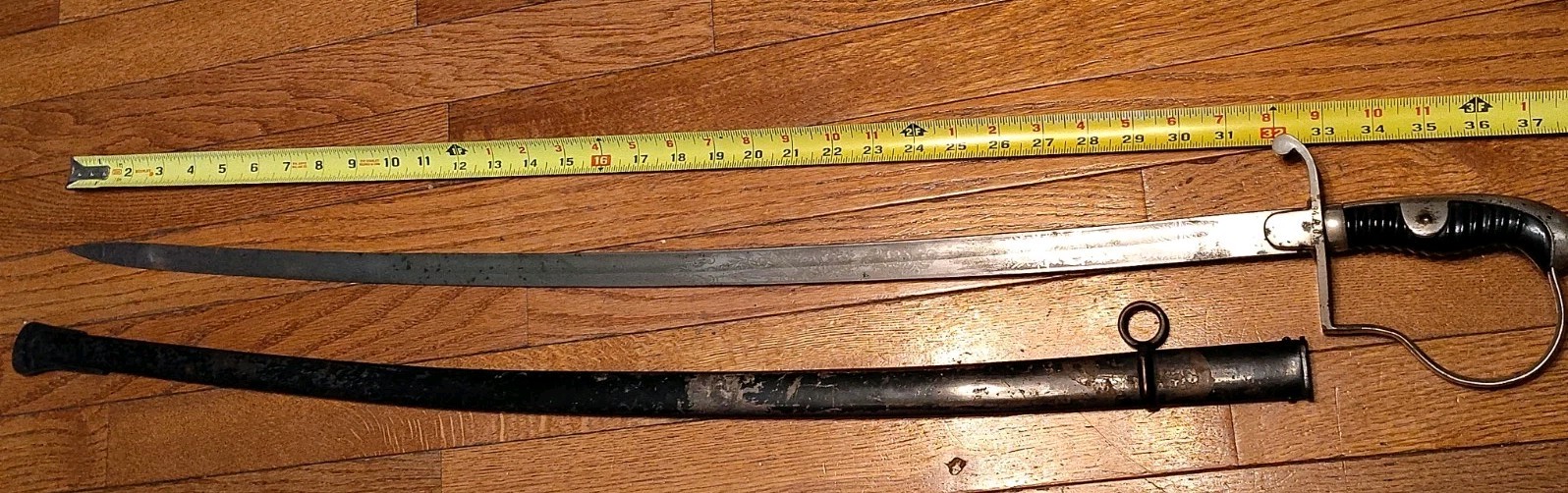 Vintage Original German WW1 Artillery Officer Sword / Saber & Scabbard Vintage Original German WW1 Artillery Officer Sword / Saber & Scabbard