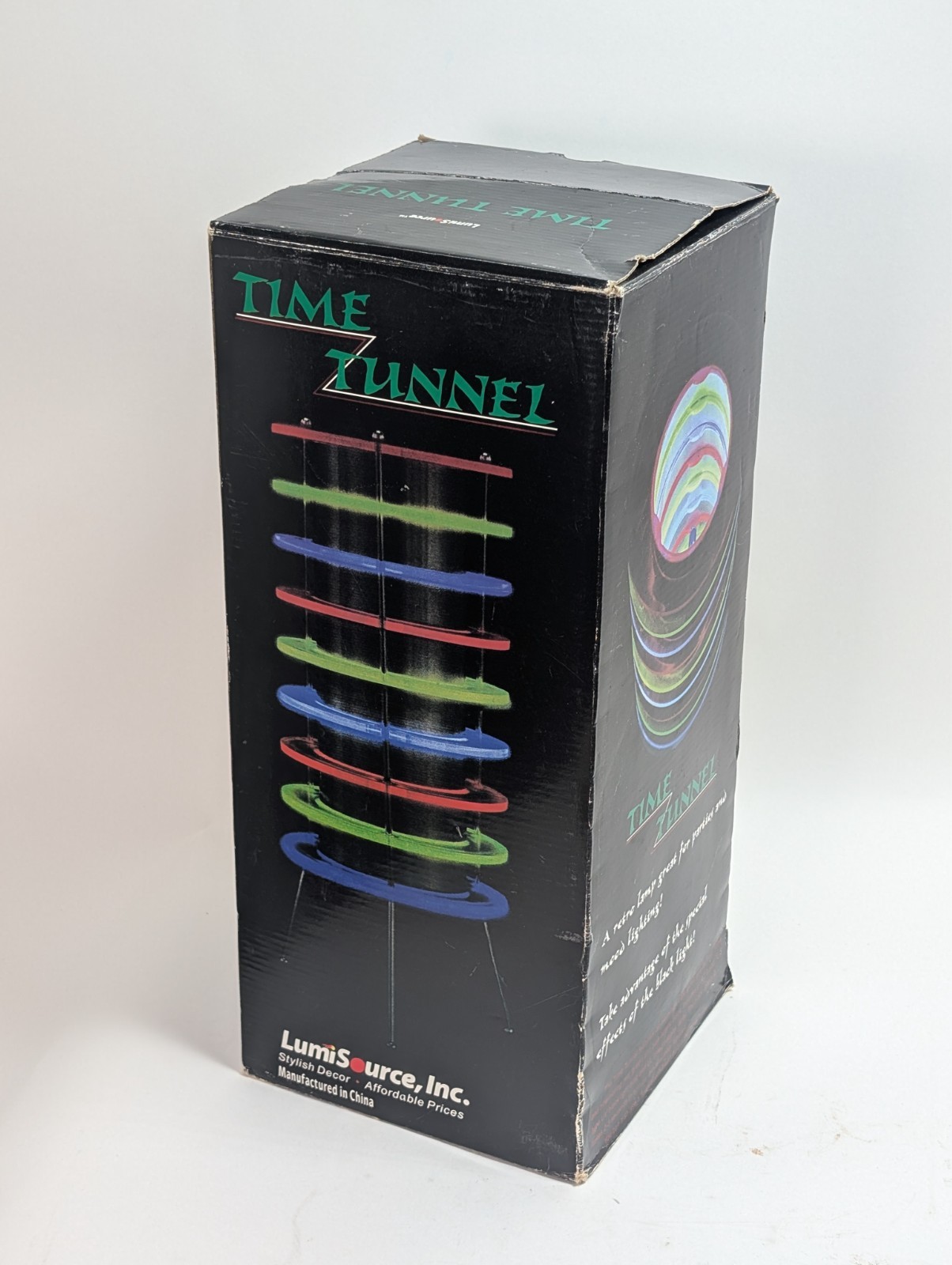 NEW OB Spencer's Time Tunnel Lamp Blacklight Lucite Lumisource NEW OB Spencer's Time Tunnel Lamp Blacklight Lucite Lumisource