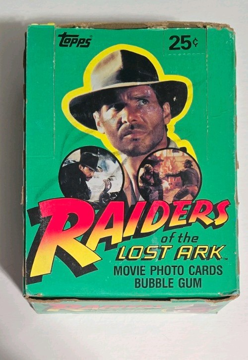 1981 Topps Indiana Jones Raiders of The Lost Ark Full Box - 36 Sealed Wax Packs
