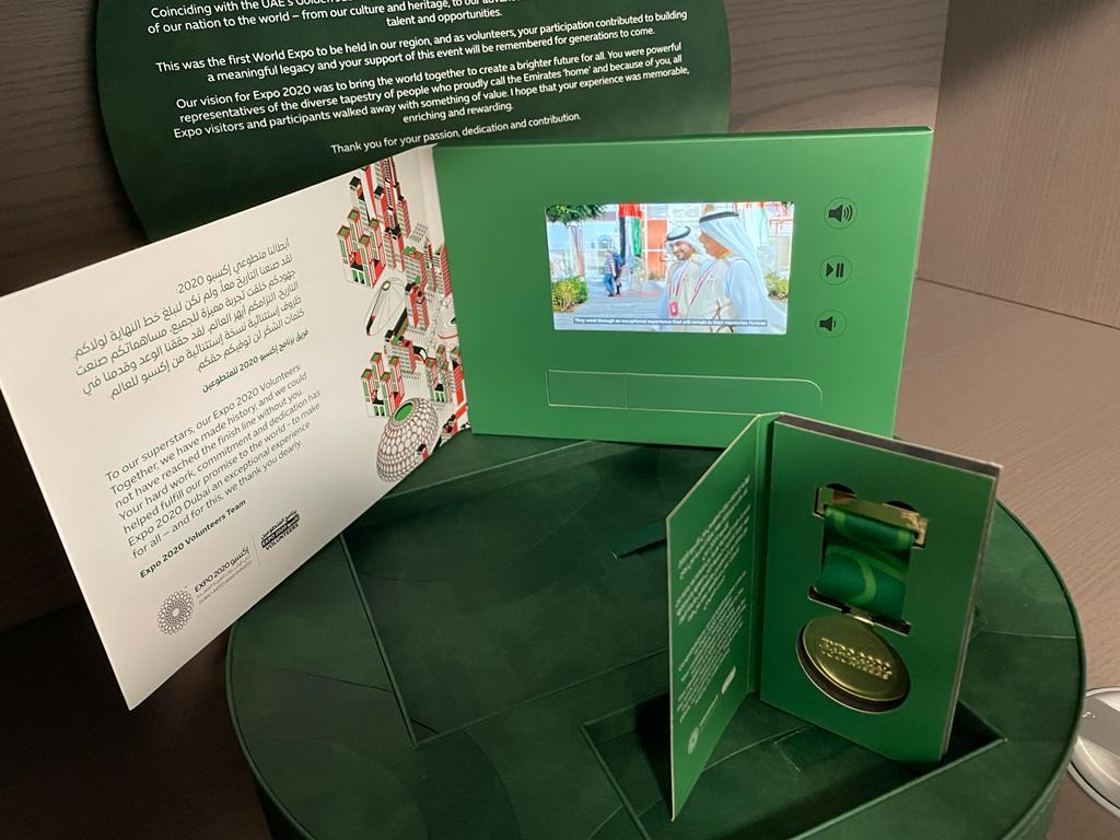 UAE Expo 2020 Dubai Volunteer Thank You (Video) Box with Gold Medal - NEW UAE Expo 2020 Dubai Volunteer Thank You (Video) Box with Gold Medal - NEW