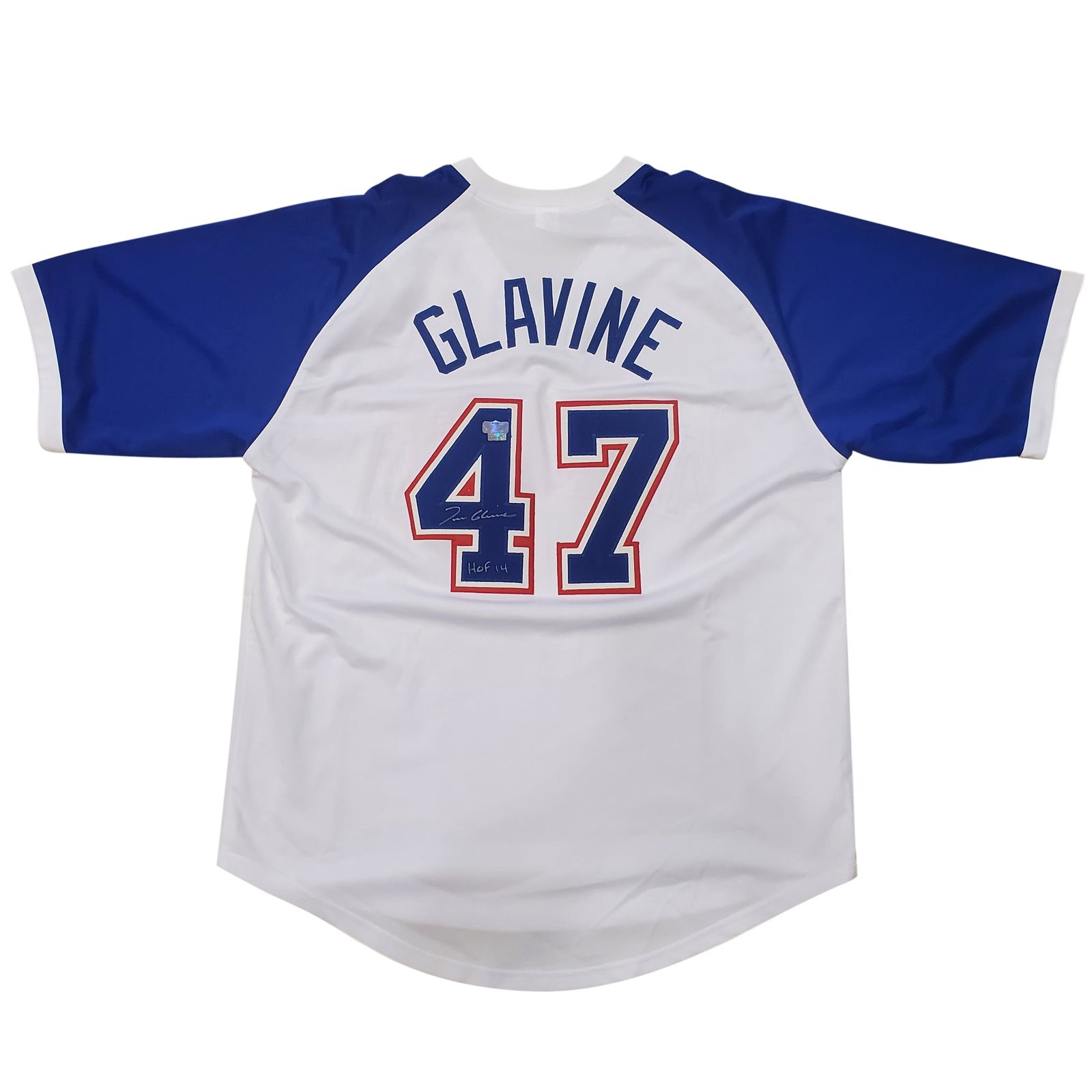 Tom Glavine Autographed Atlanta (Throwback White #47) Custom Jersey - Radtke Tom Glavine Autographed Atlanta (Throwback White #47) Custom Jersey - Radtke