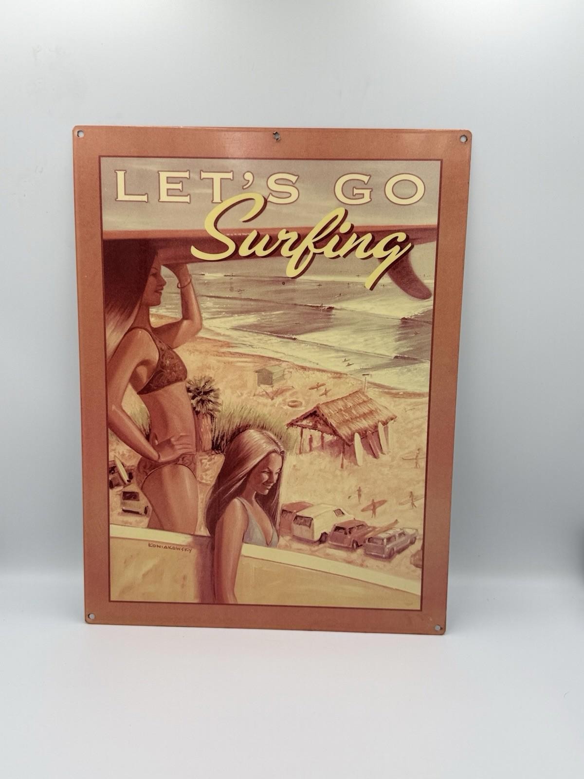 Vintage Let’s Go Surfing Poster Ad Vintage Let’s Go Surfing Poster Ad
