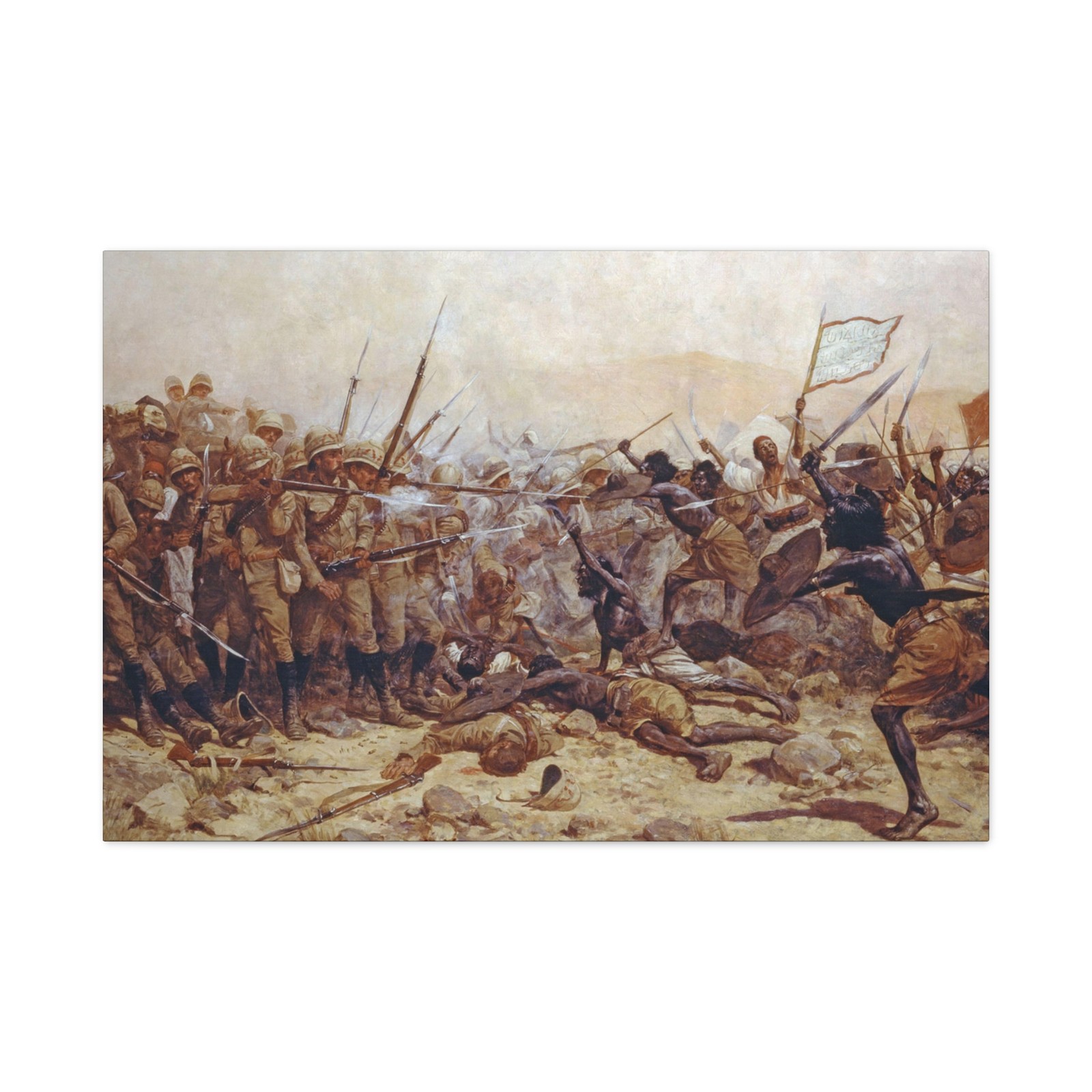 William Barnes Wollen (1857-1936) Battle of Abu Klea - Canvas Wall Art
