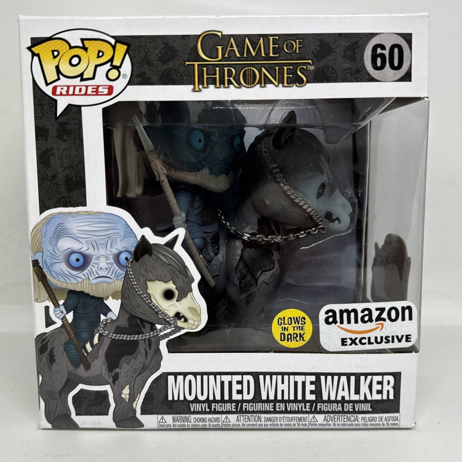 Funko POP Rides Game of Thrones Mounted White Walker #60 Amazon EXCLUSIVE GITD