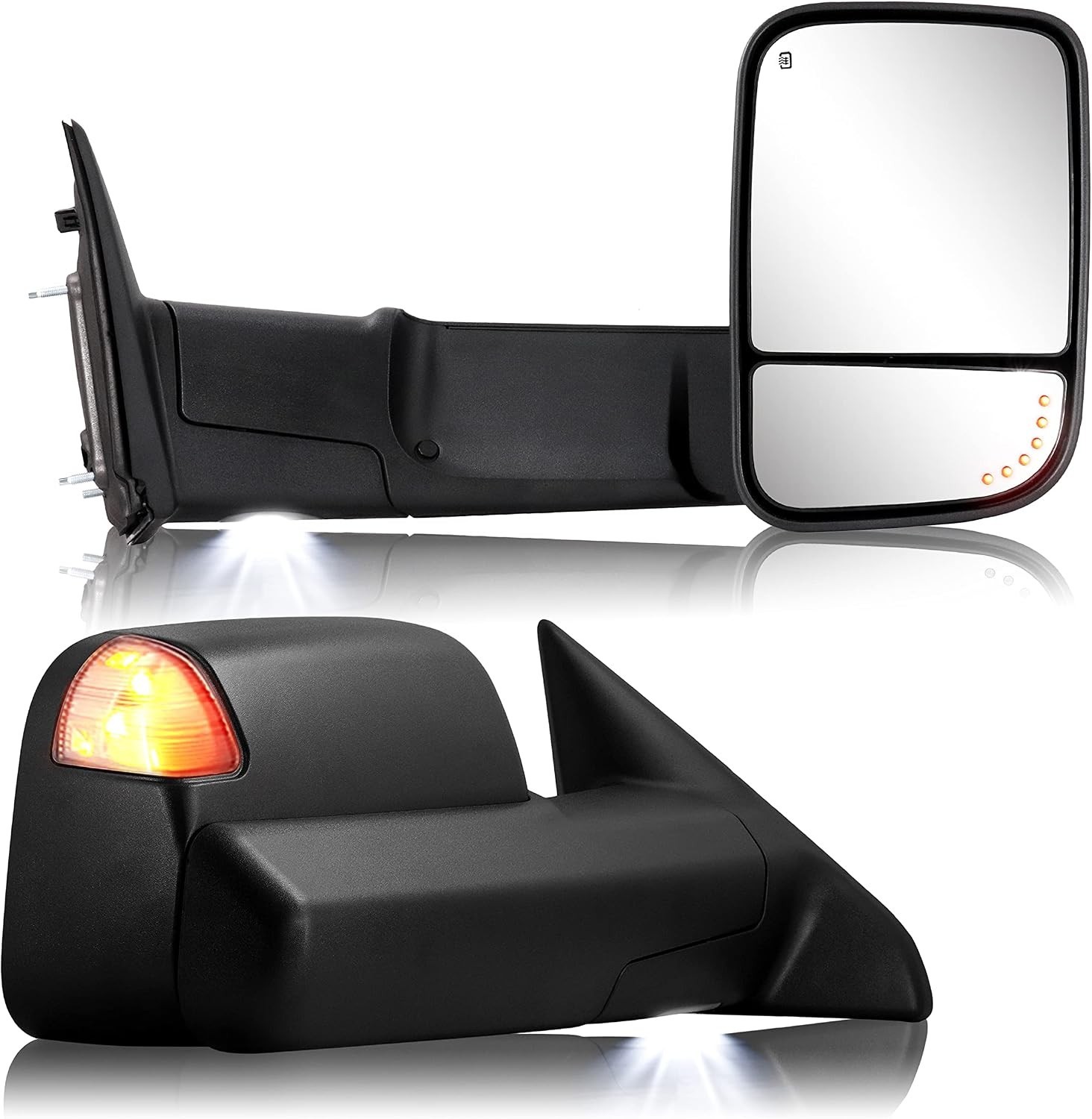 Tow Mirrors for 2009-2018 Dodge Ram 1500 & 2500 3500 Power heated glass Tow Mirrors for 2009-2018 Dodge Ram 1500 & 2500 3500 Power heated glass
