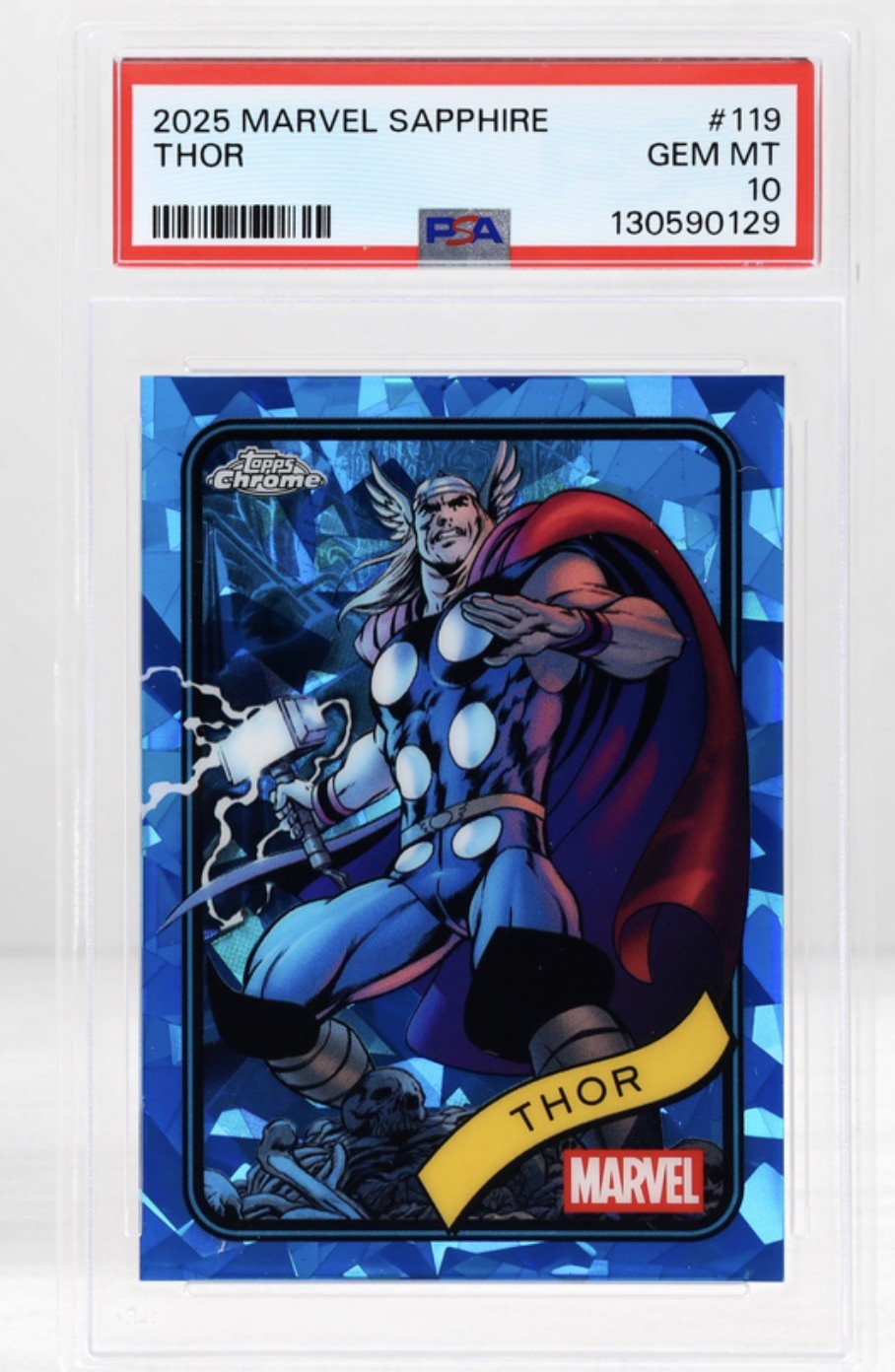2025 Topps Chrome Marvel Sapphire Edition Thor PSA 10 2025 Topps Chrome Marvel Sapphire Edition Thor PSA 10