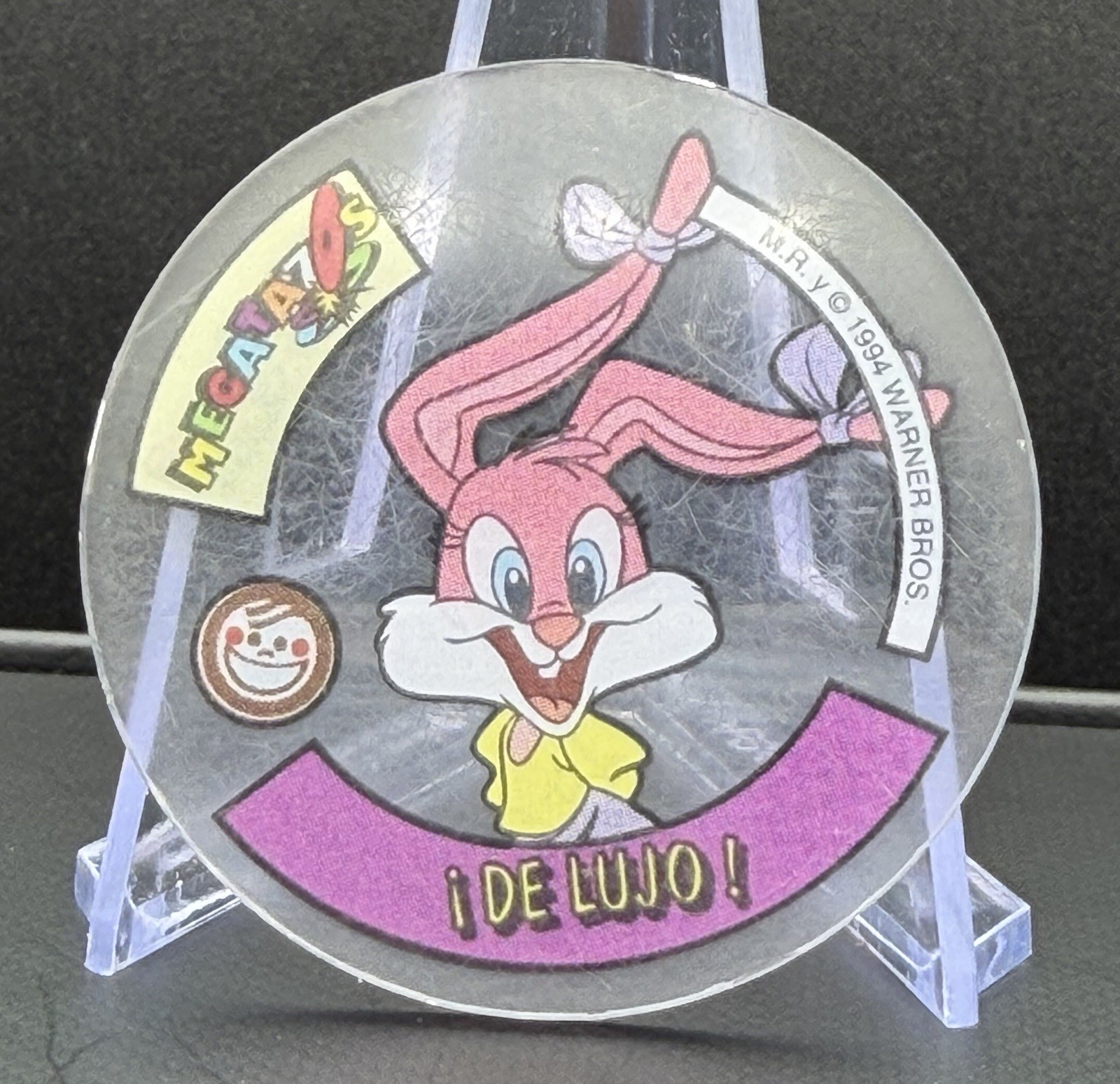 Vintage 1994 Sabritas Mega Tazo Acrylic Babs Bunny Tiny Toons #23 Mexico