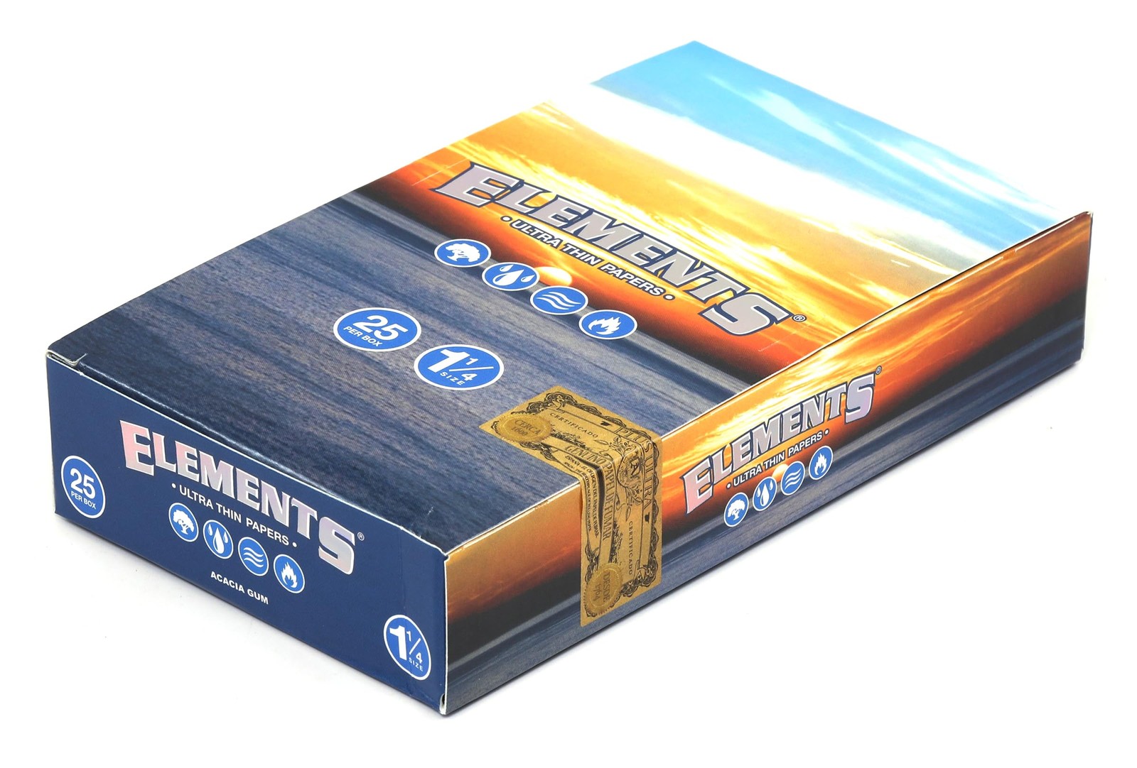 Elements 1.25 1 1/4 Size Ultra Thin Rice Rolling Paper Full Box Of 25 Elements 1.25 1 1/4 Size Ultra Thin Rice Rolling Paper Full Box Of 25