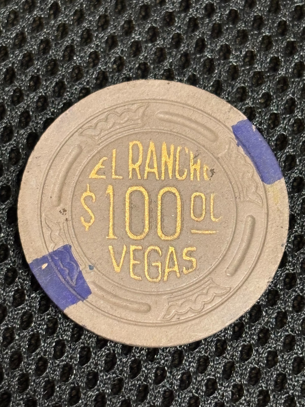 Vintage Las Vegas Casino Chip El Rancho $100 Vintage Las Vegas Casino Chip El Rancho $100