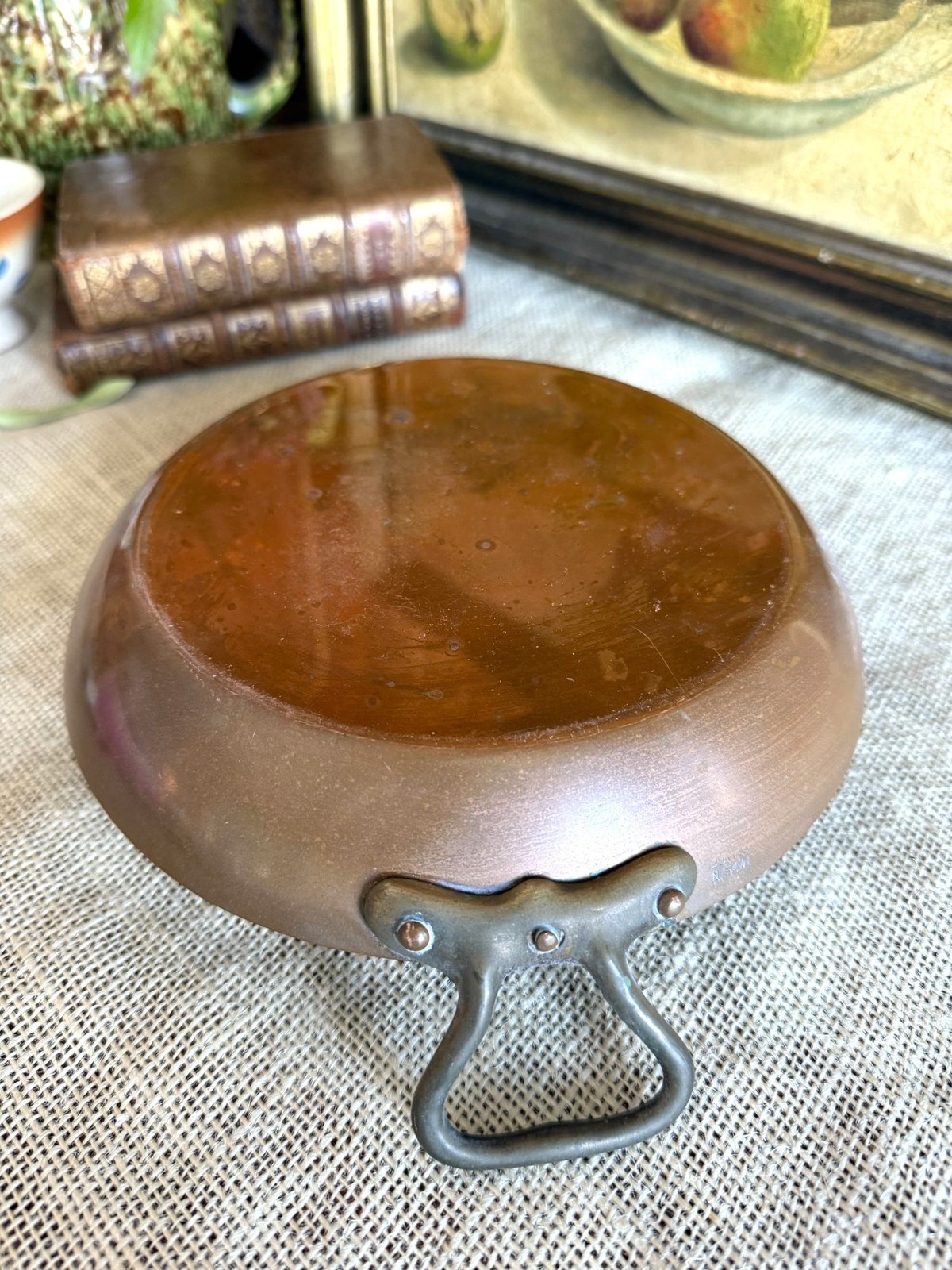 Vintage French Copper Au Gratin Pan - 8\