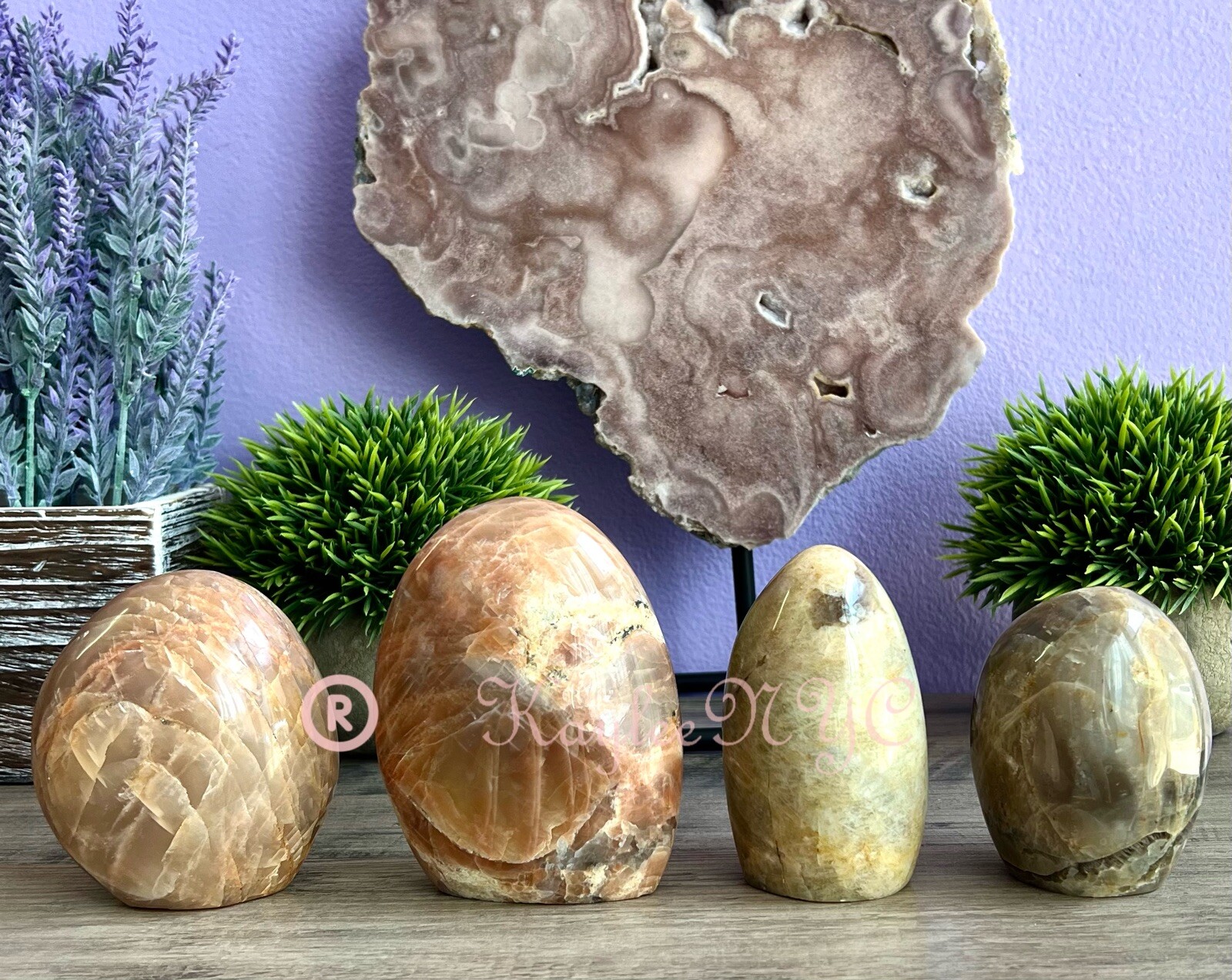 Wholesale Lot 4-5 PCs Natural Peach Moonstone Freeform Crystal Healing Energy