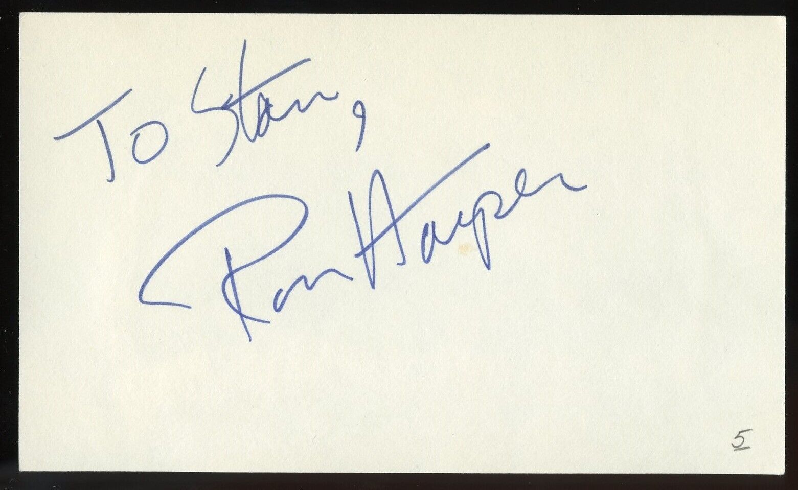Ron Harper signed autograph 3x5 Cut American Movie Actor Planet of the Apes