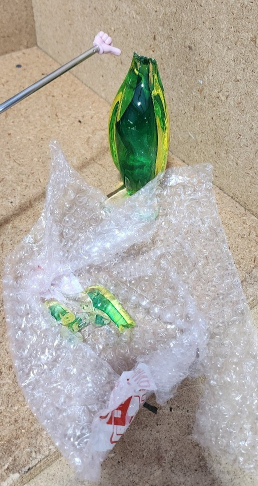 DEFECTIVE Vintage Murano Seguso Dalla Venezia Sommerso Glass Goose Bird G3D DEFECTIVE Vintage Murano Seguso Dalla Venezia Sommerso Glass Goose Bird G3D