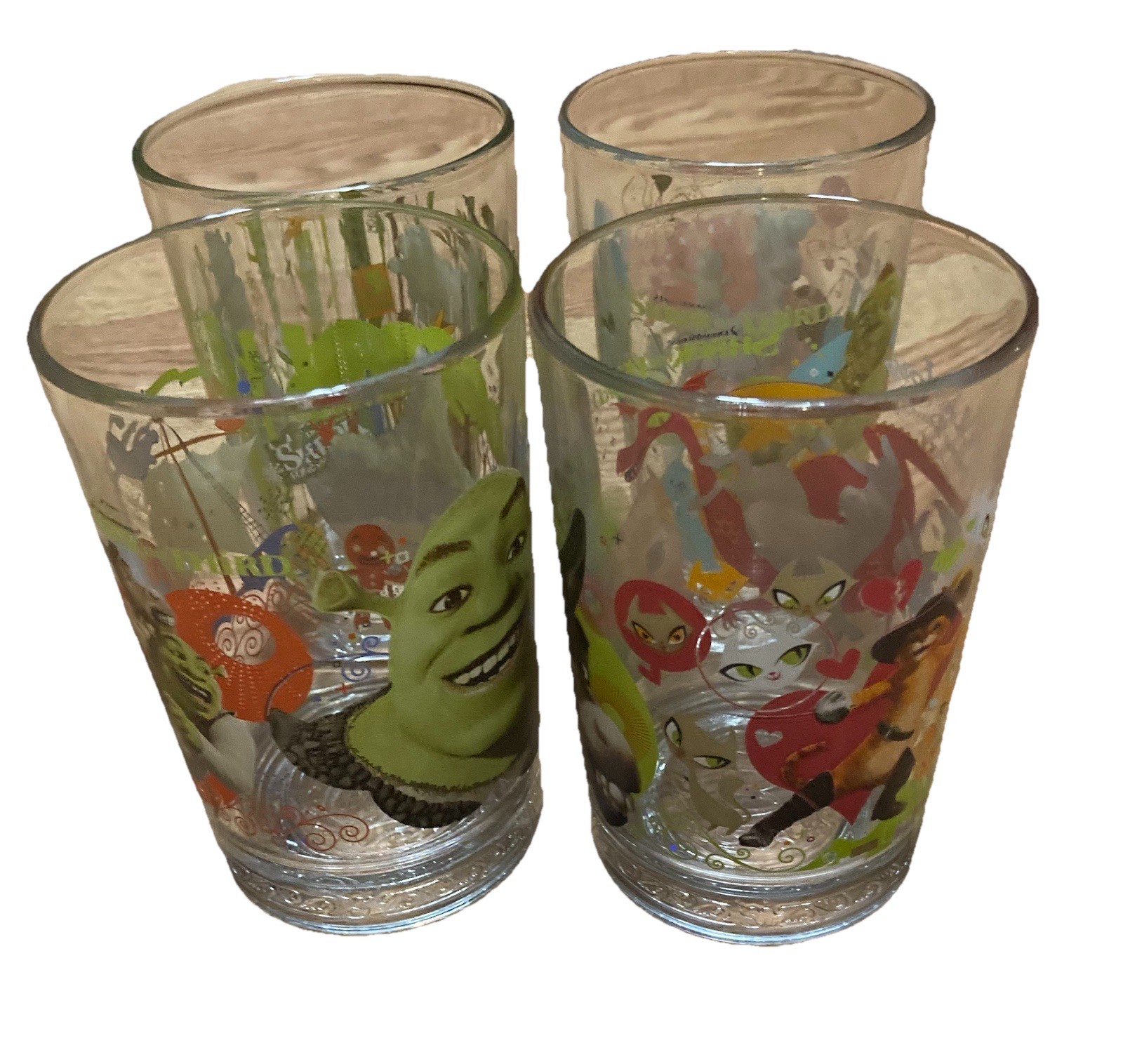 Vintage 2007 McDonald\'s Shrek the Third Collectible Glasses - Complete Set of 4 Vintage 2007 McDonald\'s Shrek the Third Collectible Glasses - Complete Set of 4