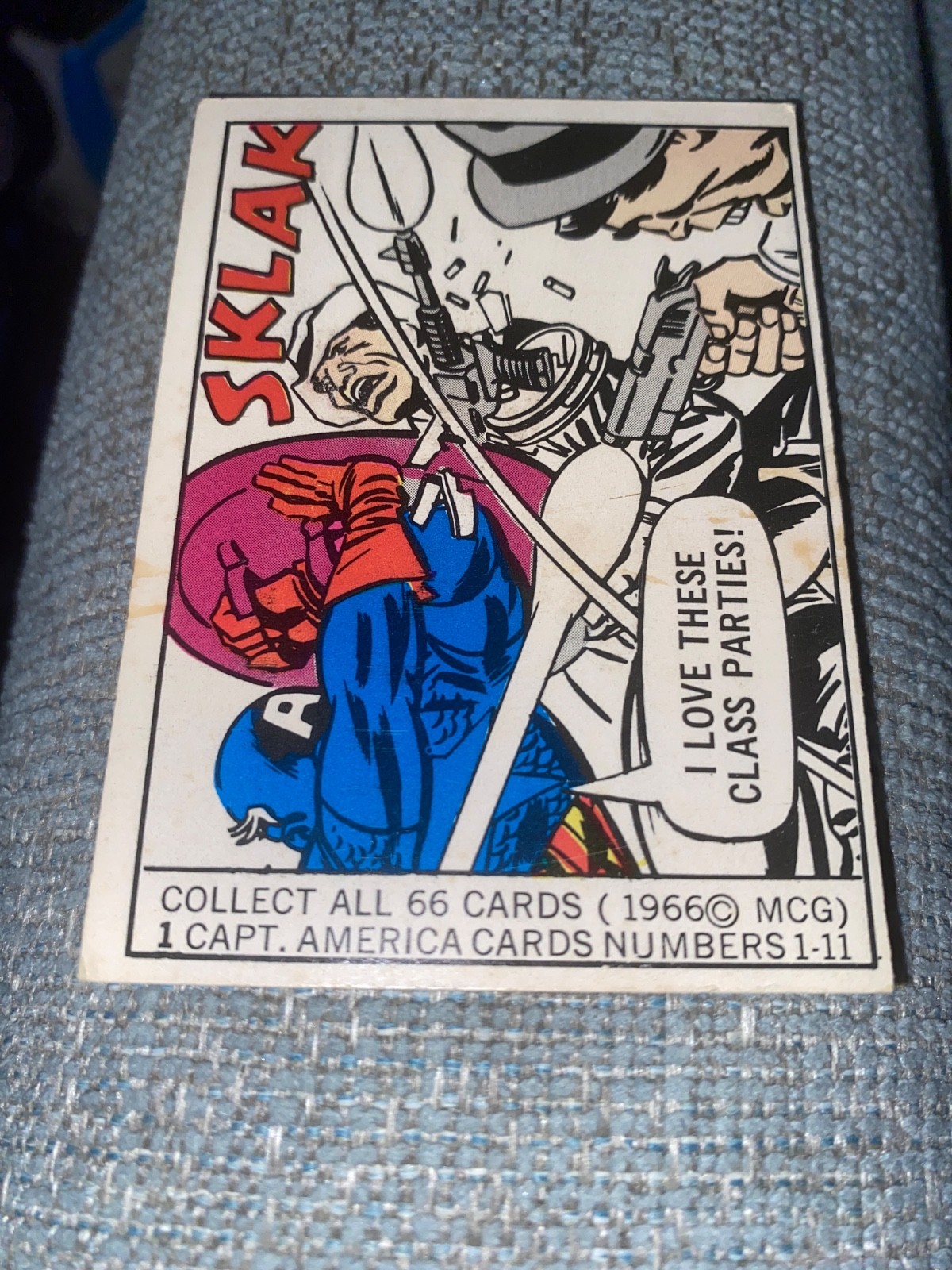 1966 Donruss Marvel Super Heroes Capt. America card #1
