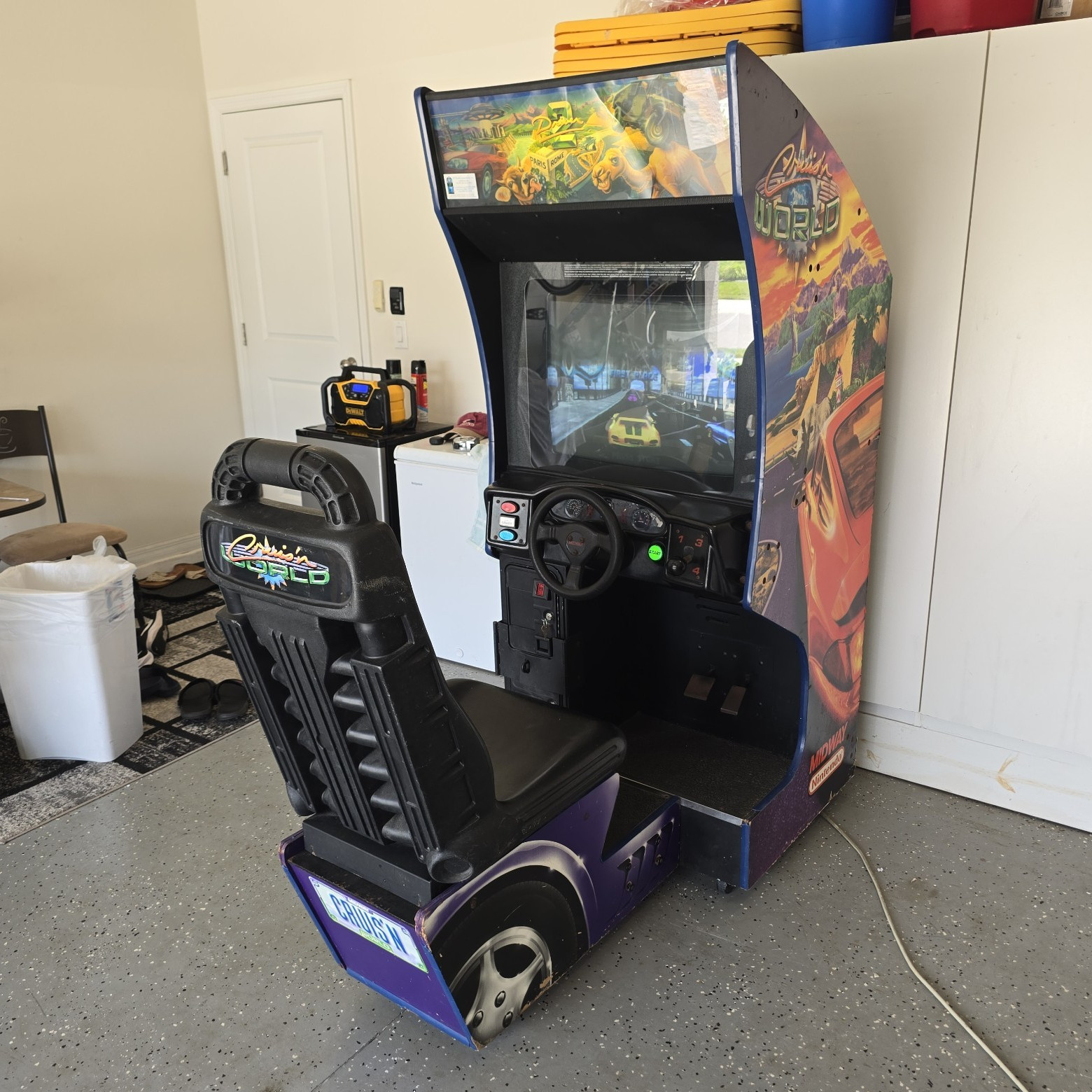 Midway Cruis\'n World Sit-Down Driving Arcade Machine Cabinet Original 1996 Midway Cruis\'n World Sit-Down Driving Arcade Machine Cabinet Original 1996