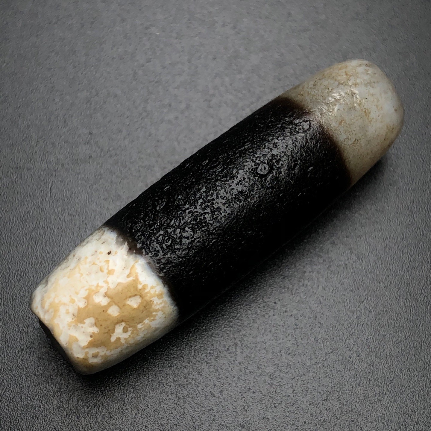 Rare Tibetan Buddhism Agate 1 Line Totem Dzi Bead Amulet Necklace Pendant Z023