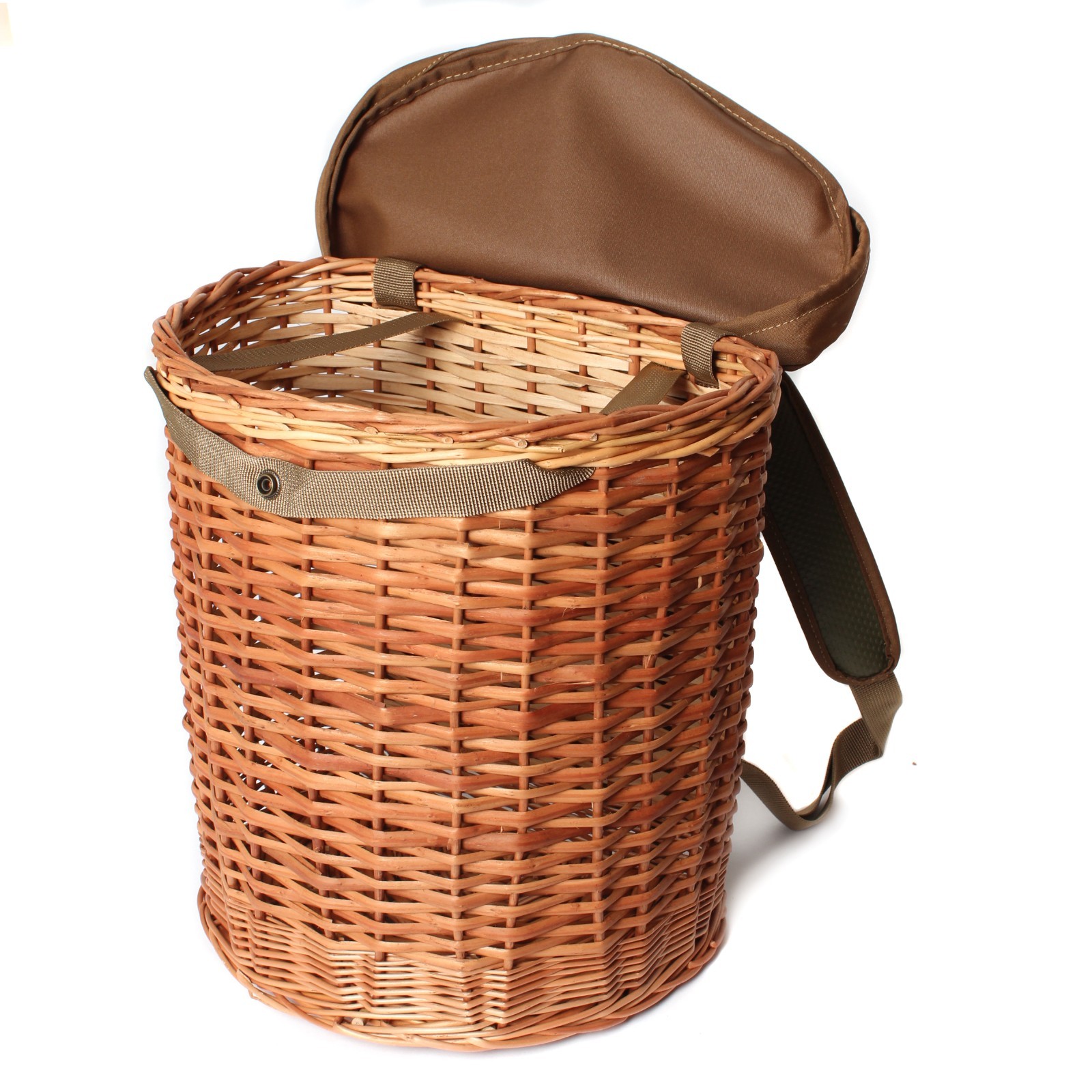 Foraging Wicker Basket Backpack – For Mushroom Picking, Hunting, Morels, Fruits,