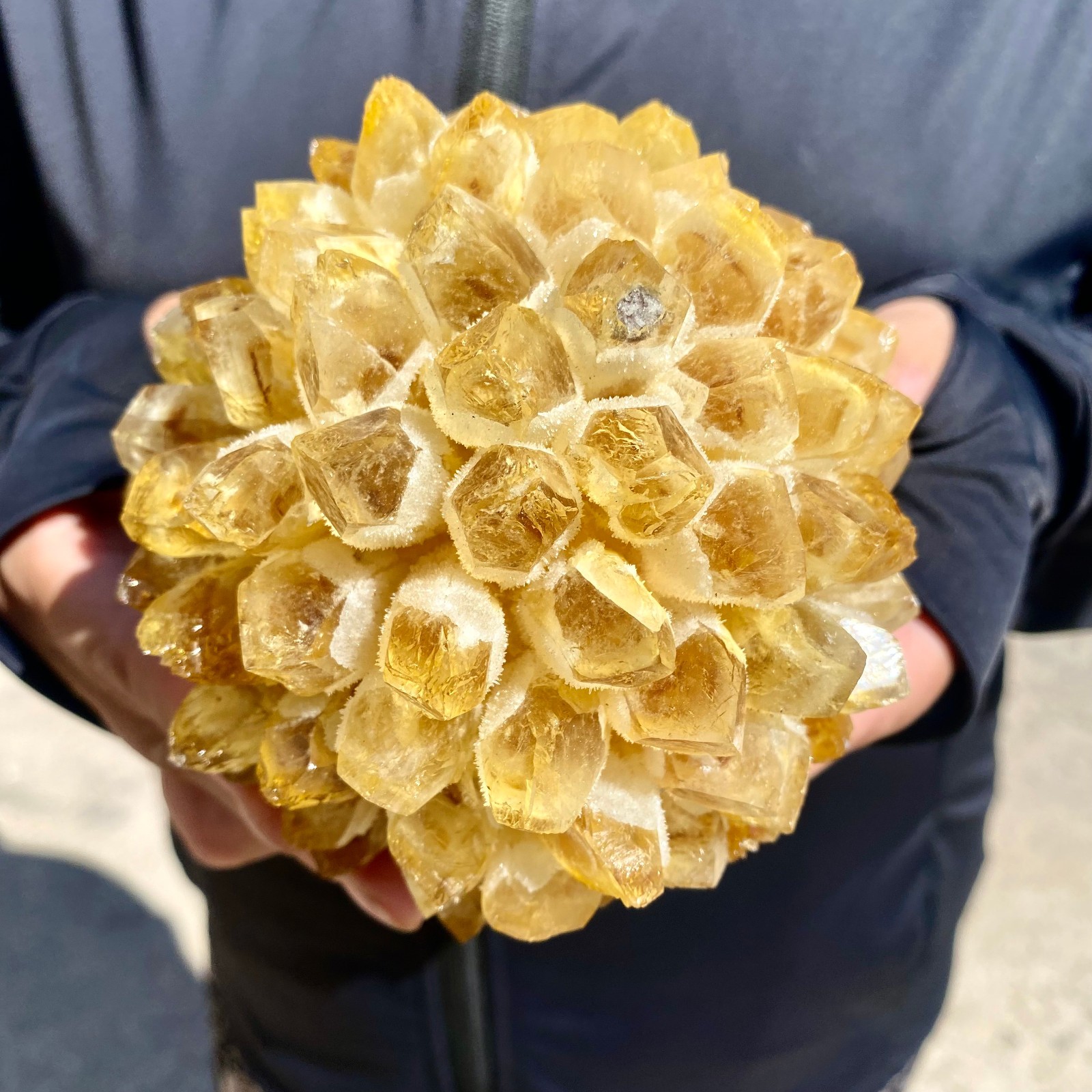 New find yellow Phantom Quartz Crystal Cluster mineral samples healing 2.2LB