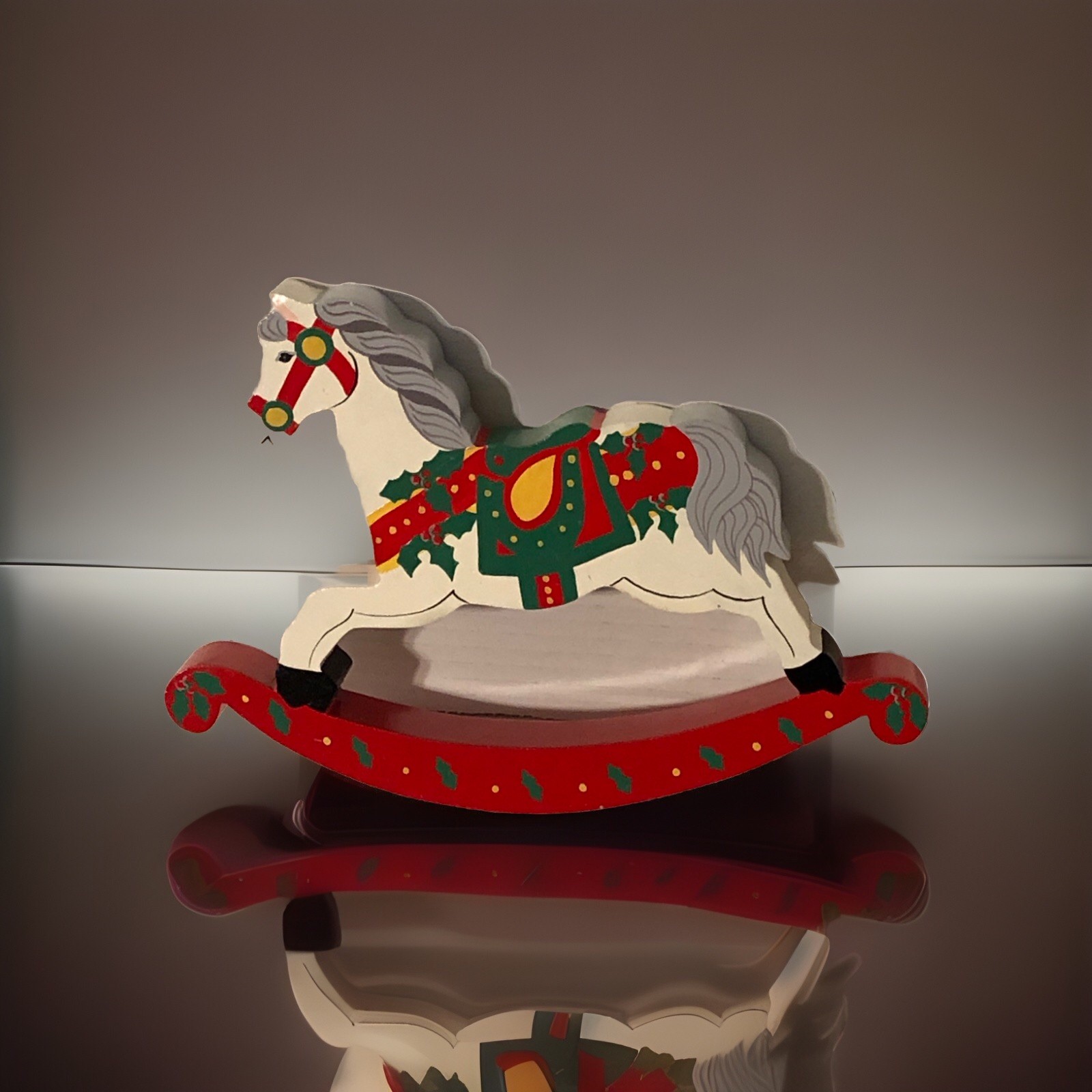Vintage 90’s Christmas Rocking Horse Decoration Hand Made Wood Signed By Artist Vintage 90’s Christmas Rocking Horse Decoration Hand Made Wood Signed By Artist