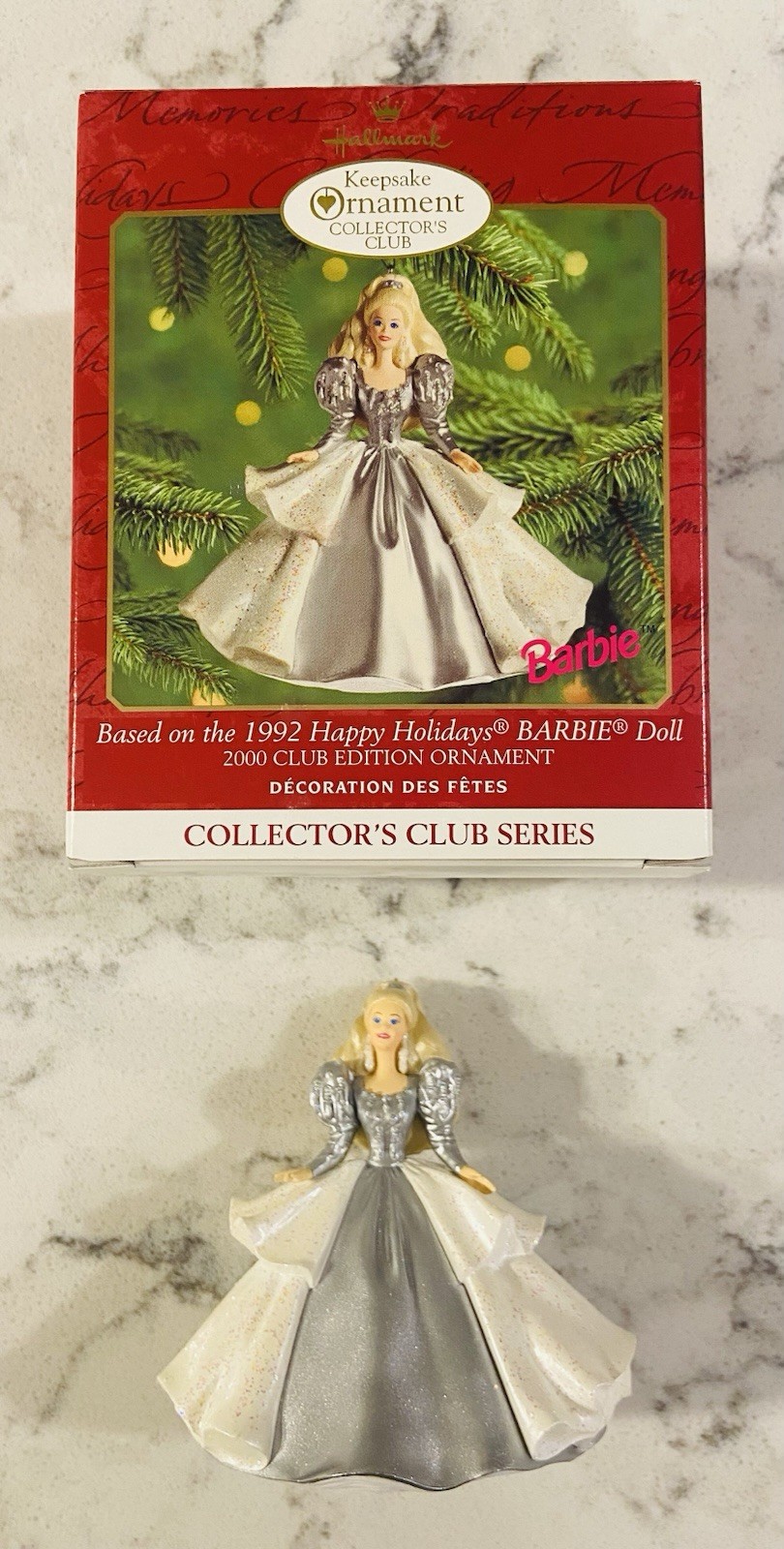 HALLMARK 2000 COLLECTOR CLUB EDITION 1992 HAPPY HOLIDAYS ORNAMENT HALLMARK 2000 COLLECTOR CLUB EDITION 1992 HAPPY HOLIDAYS ORNAMENT
