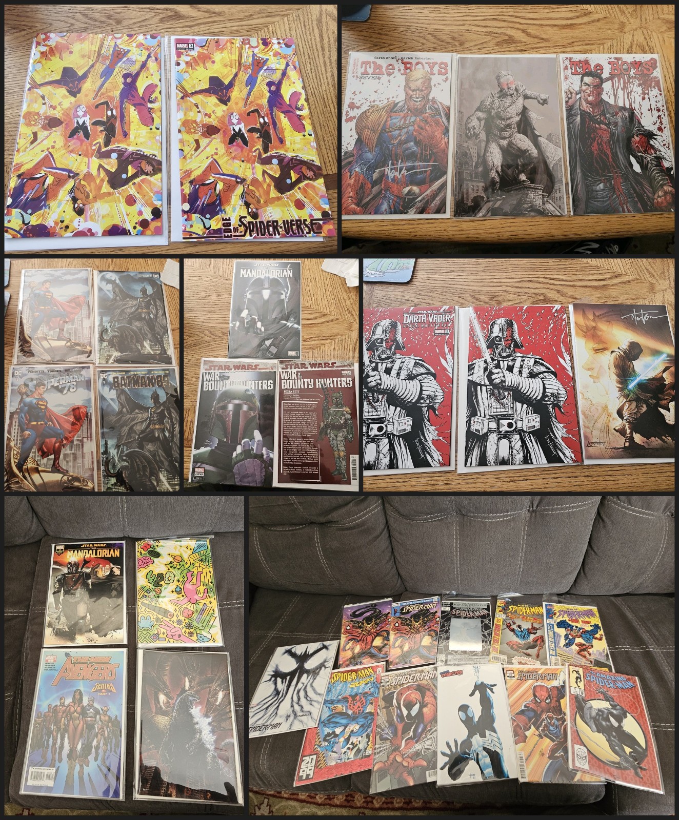 Comic Book Collection Lot - 30 Books, Spider-Man Keys, Star Wars, Batman
